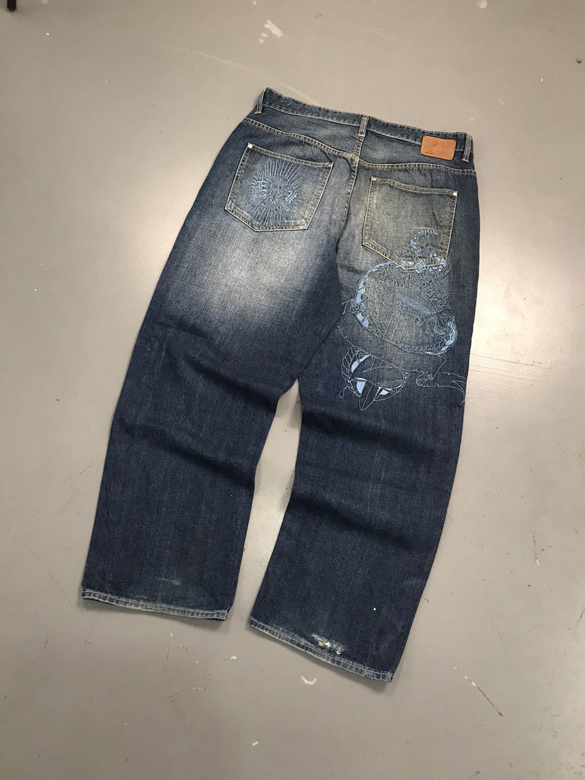 Ecko Unltd. × Vintage Vintage rare ECKO UNLTD snake 🐍 embroidered denim Size US 36 / EU 52 - 9 Thumbnail