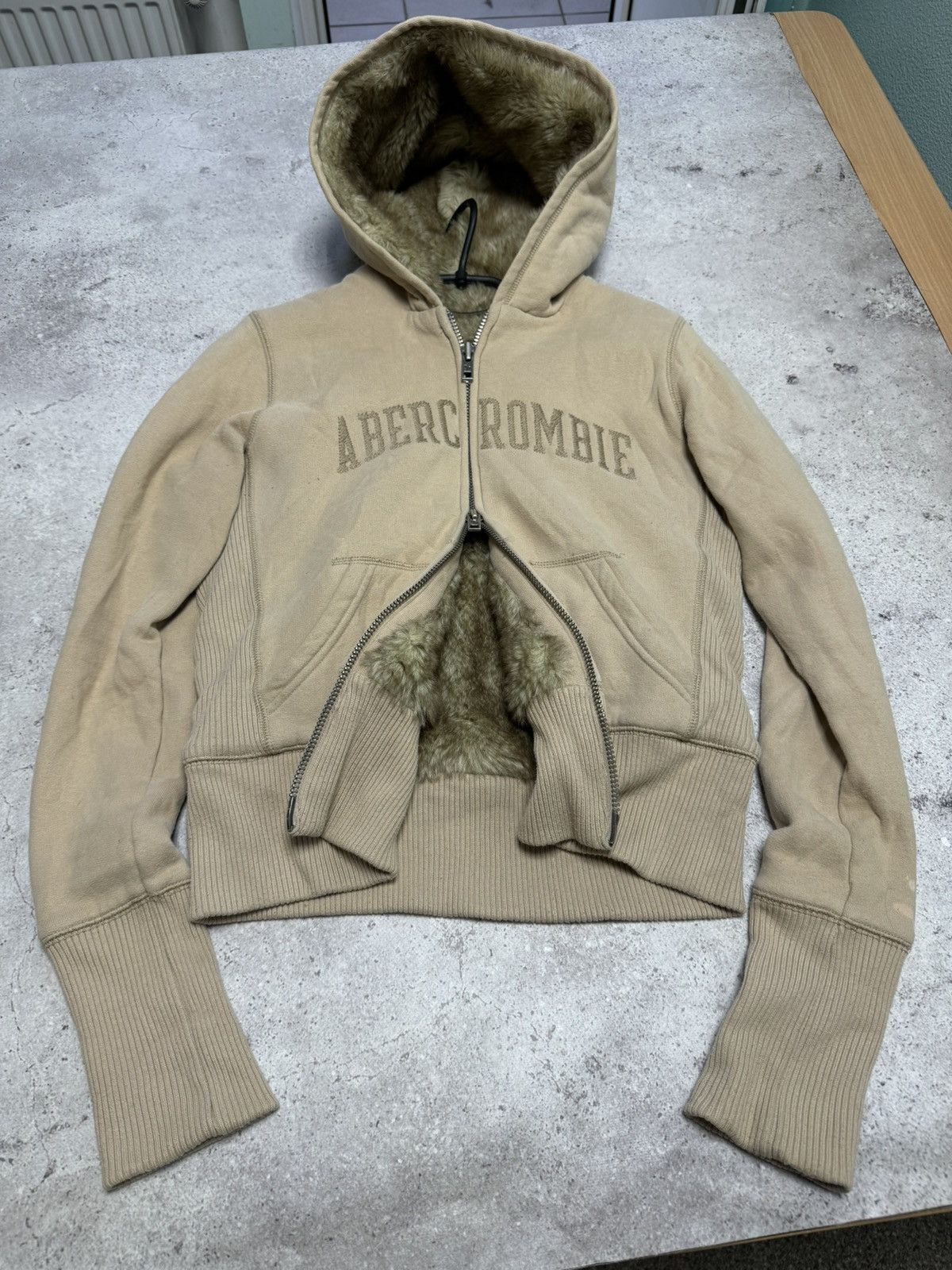 Abercrombie & Fitch Vintage Full Inside Fur Abercrombie&Fitch Double Zip Hoodie Size US M / EU 48-50 / 2 - 9 Thumbnail