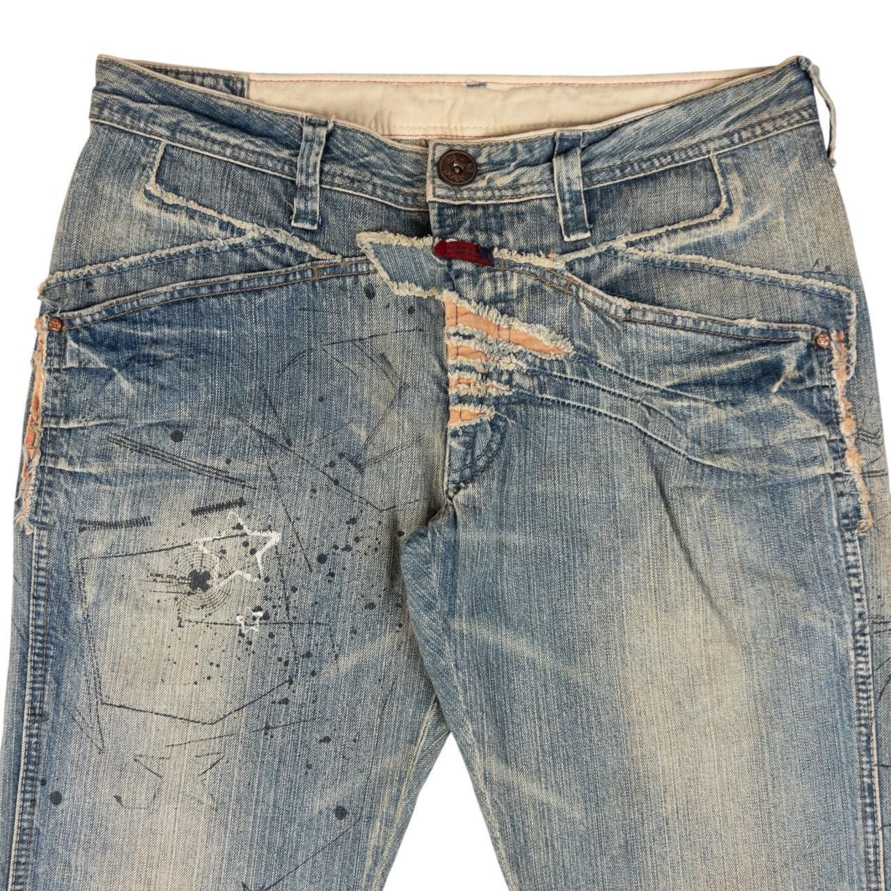 Marithe + Francois Girbaud Marithe + Francois Girbaud Splatter Denim Jeans Size W33 Size US 33 - 1 Thumbnail