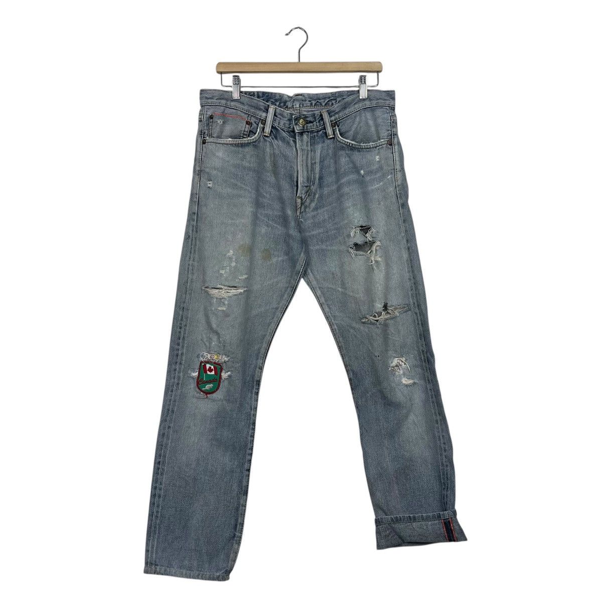 Edwin Vintage Edwin Japan Distressed Redline Denim Jeans Size US 32 / EU 48 - 12 Thumbnail