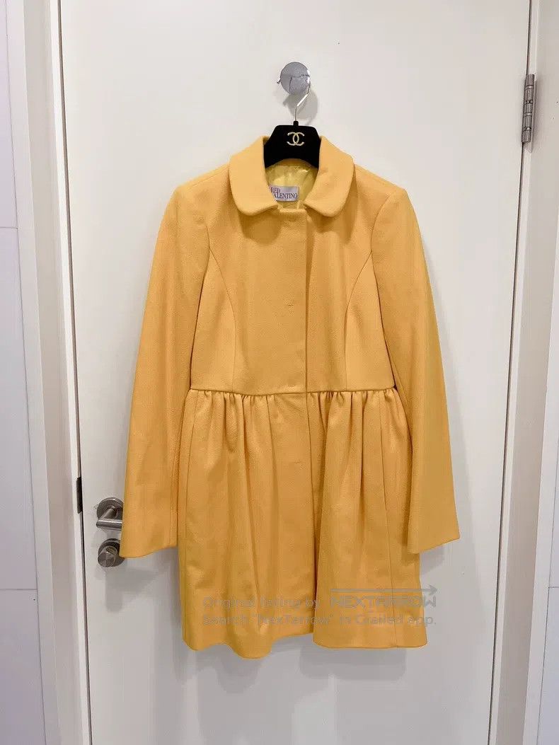 Valentino Secondary line yellow wool coat