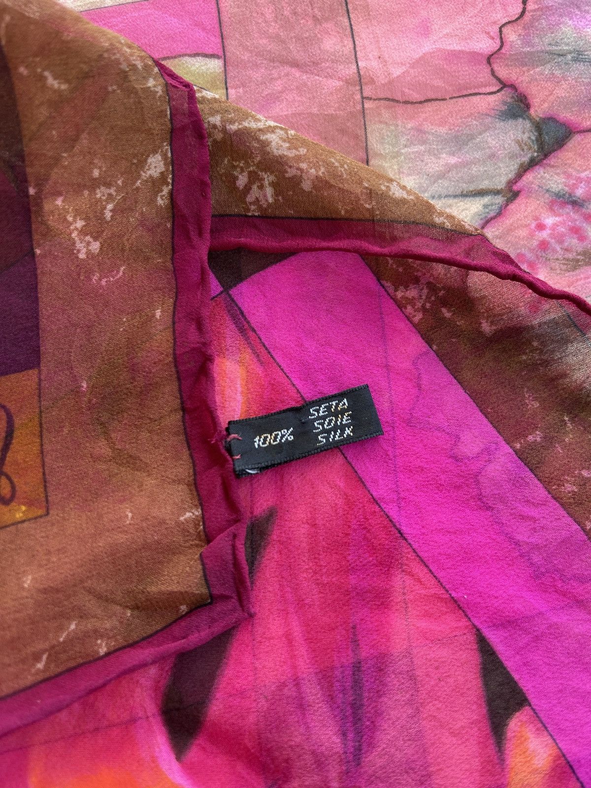 Karl Lagerfeld Karl Lagerfeld Flower Silk Scarves Size ONE SIZE - 7 Thumbnail