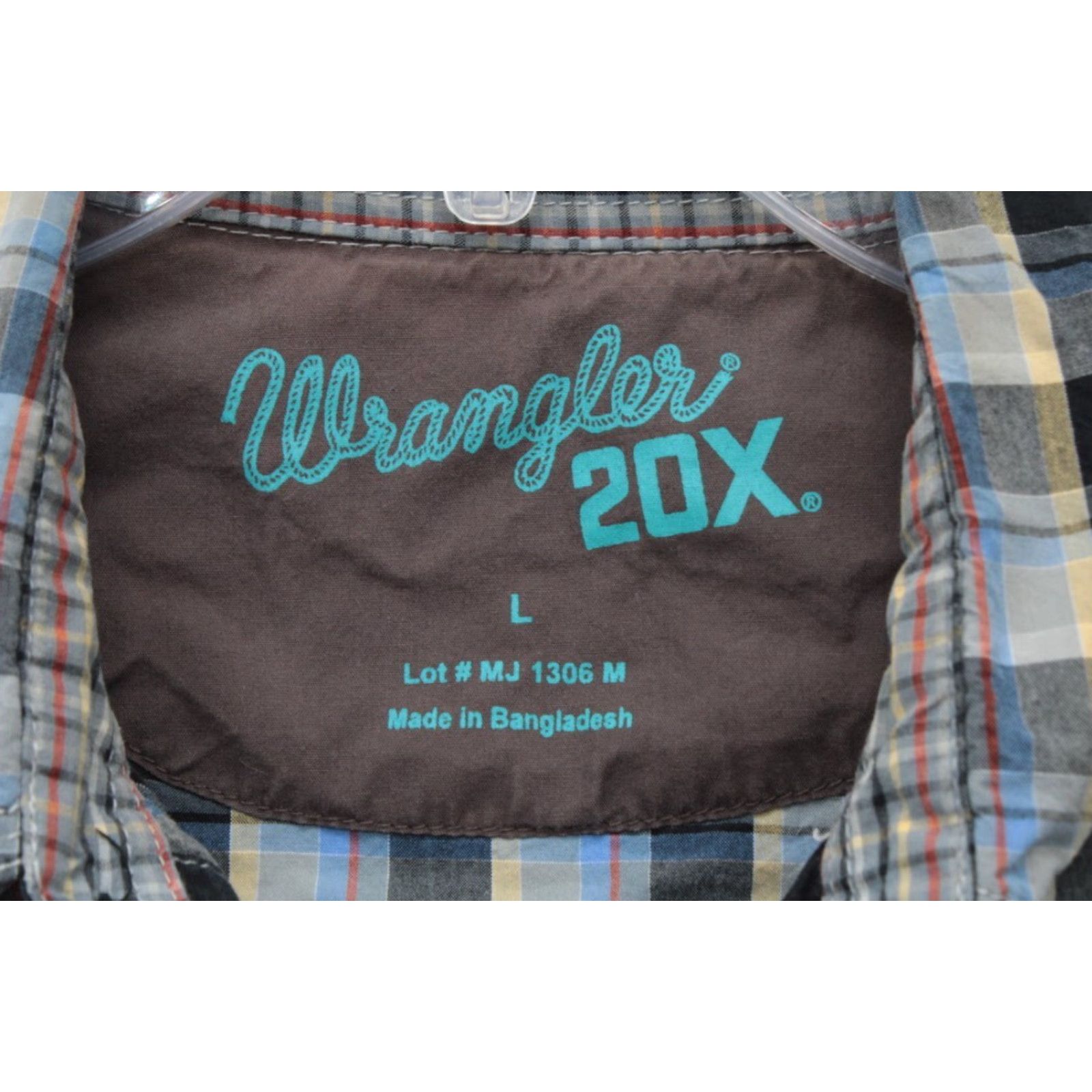 Wrangler VINTAGE Wrangler 20X Western Shirt Men's Large Pearl Snap Black Plaid Cowboy Rodeo Work Size US L / EU 52-54 / 3 - 5 Thumbnail