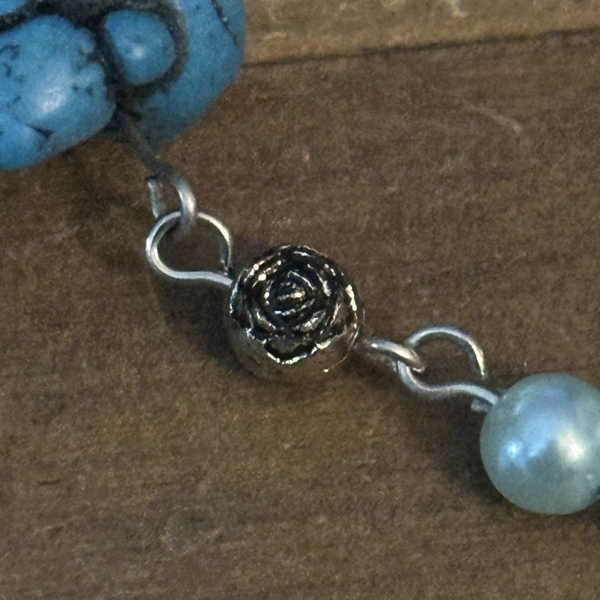 Other Blue station bead and turquoise chain necklace Size ONE SIZE - 6 Thumbnail