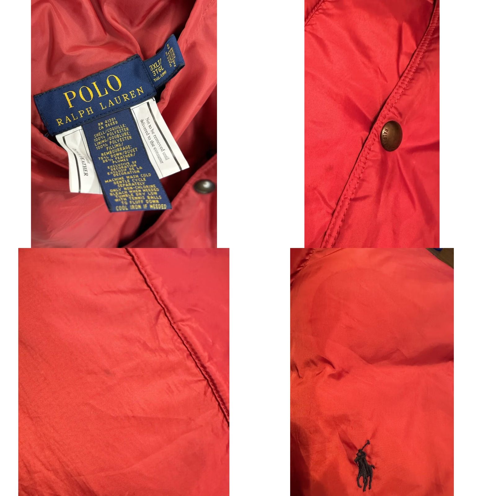 Ralph Lauren POLO RALPH LAUREN DOWN FEATHERS Insulated 3XL TALL Mens Reversible Puffer Vest Polo Ralph Lauren Vest Mens 3XL Reversible Down Feathers Blue Red Size US XXL / EU 58 / 5 - 8 Thumbnail