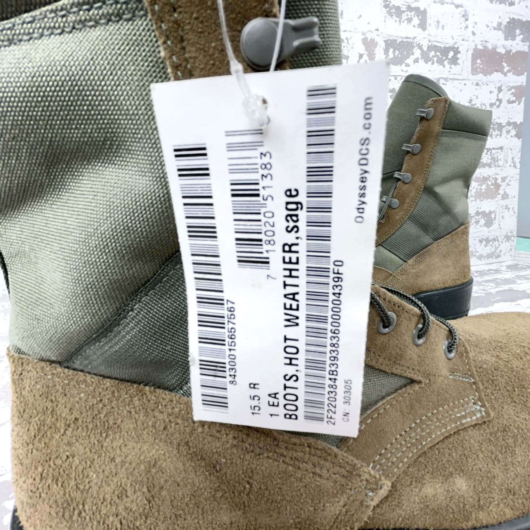 Vibram VINTAGE Army Military Sage Green Combat Boots Mens Size 15.5 R Vibram UFCW USA Boots Size US 15 / EU 48 - 4 Thumbnail