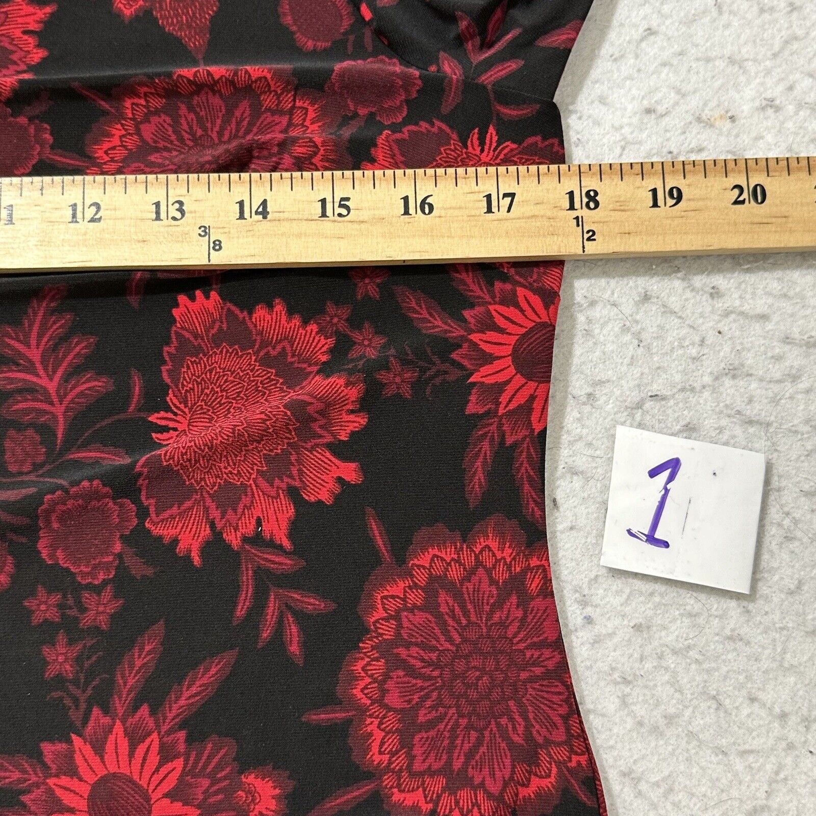 Tommy Hilfiger Tommy Hilfiger 8 A-Line Shift Black Red Floral Dress Size M / US 6-8 / IT 42-44 - 8 Thumbnail