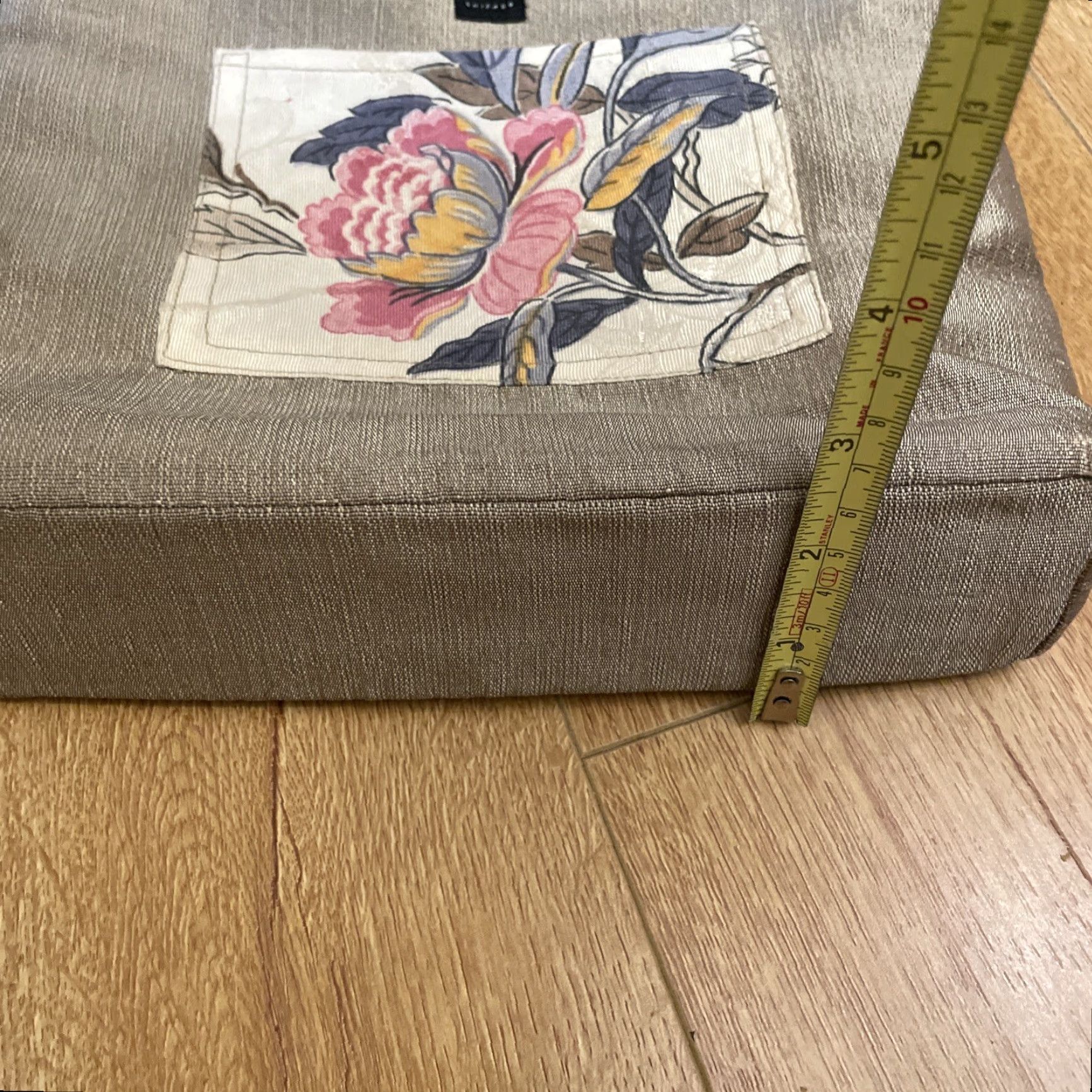 Vintage VINTAGE Lisa Lill Studio Reversable Shoulder Bag Fabric Tote Metallic Gold Two Pockets Womens Bag Brown Exterior Cotton Blend Pockets 2 Size ONE SIZE - 6 Thumbnail