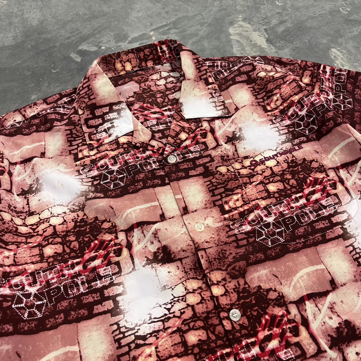 Southpole × Vintage Y2K SouthPole Brick Wall Hawaiian Skater shirt button up XXL Size US XXL / EU 58 / 5 - 2 Thumbnail