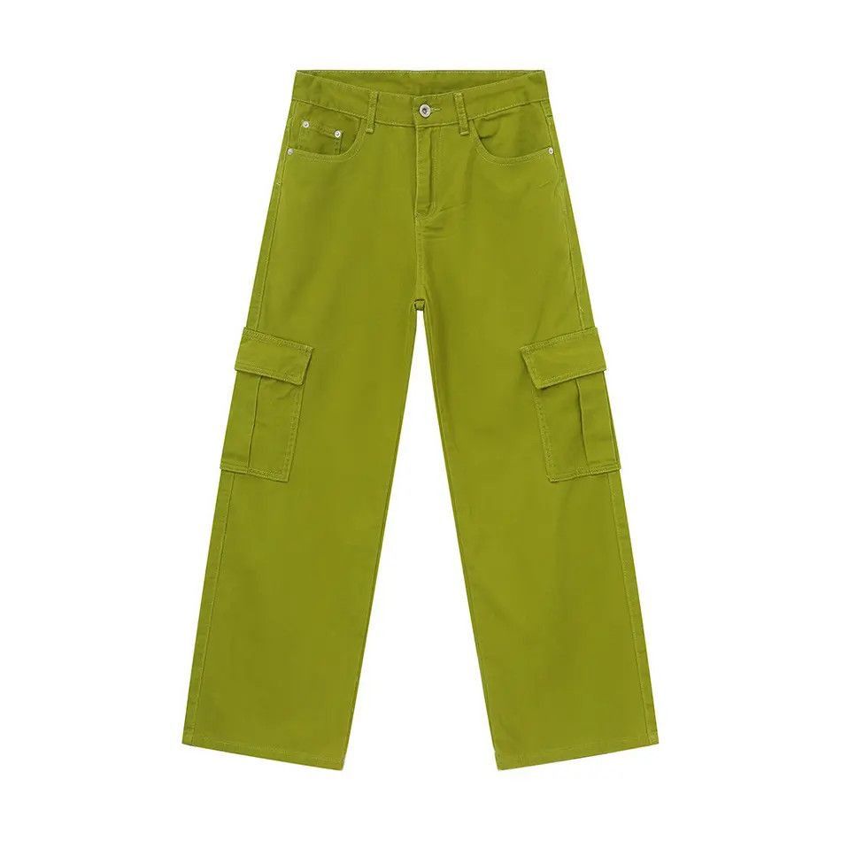 Japanese Brand Retro loose fruit green casual pocket jeans Size US 32 / EU 48 - 5 Thumbnail