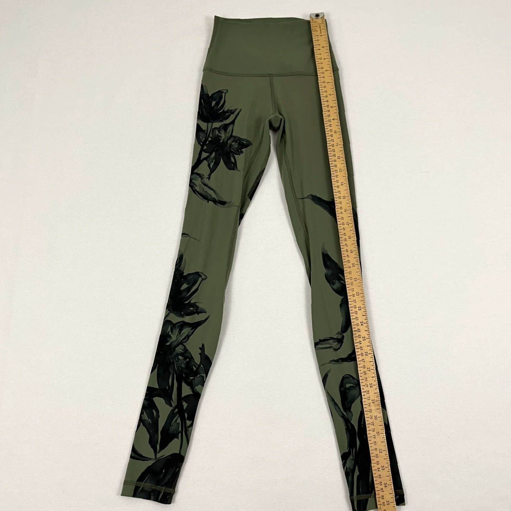 Lululemon VINTAGE Lululemon Align Pants Womens Slim Athletic 0 x 28" Green Floral Botanical Bloom Activewear Leggings Boys Girls Mens Womens Size 25" / US 0 / IT 36 - 6 Thumbnail