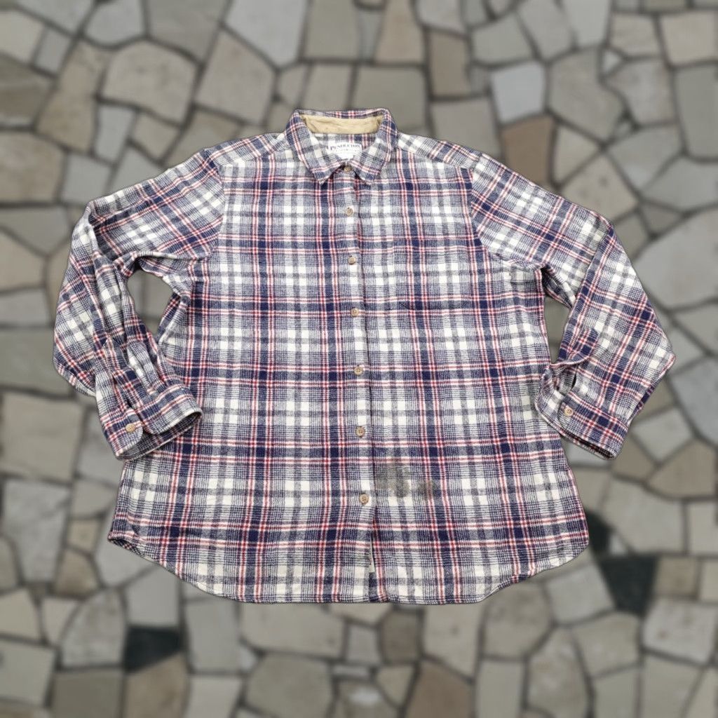 Pendleton VINTAGE Pendleton Shirt Womens Large Blue Plaid Wool Flannel Button Up Size L / US 10 / IT 46 - 1 Thumbnail