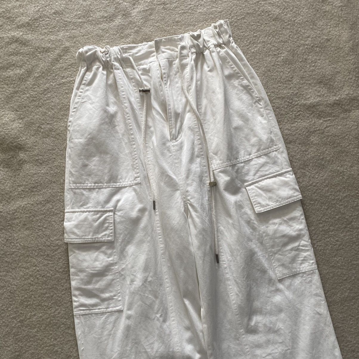 Japanese Brand × Le Grande Bleu (L.G.B.) GRL White Ballon Parachute Cargo Pants w24-34'inches Size 30" / US 8 / IT 44 - 2 Thumbnail