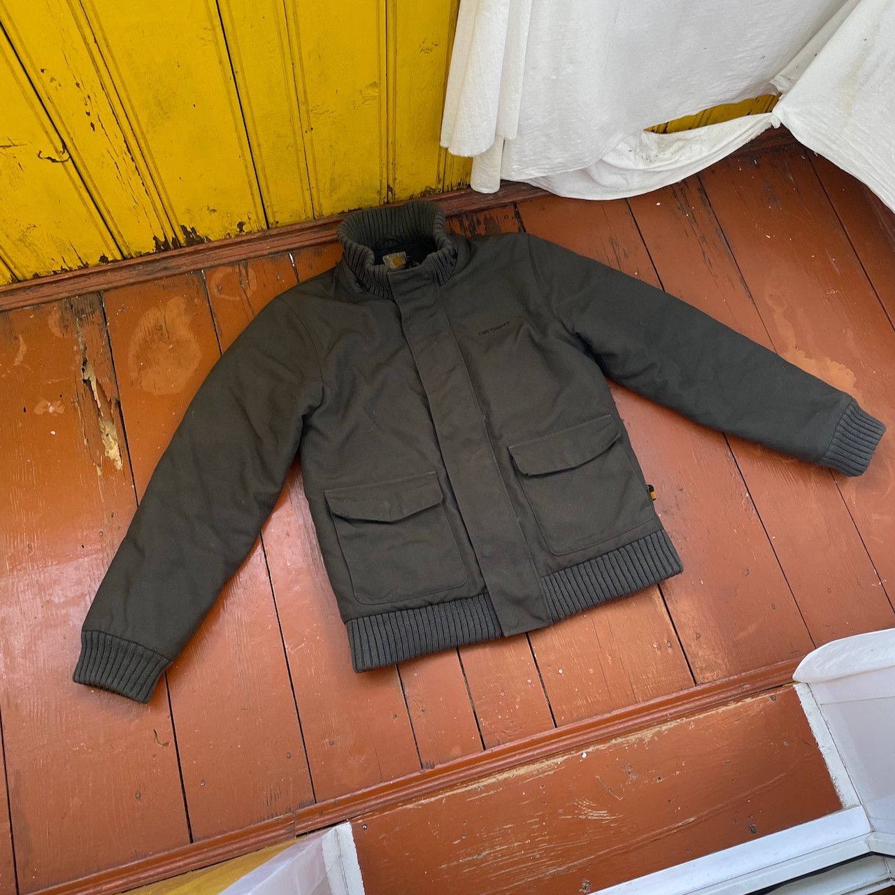 Carhartt Vintage Carhartt Olive Bomber Jacket – Canvas Workwear Size US M / EU 48-50 / 2 - 3 Thumbnail