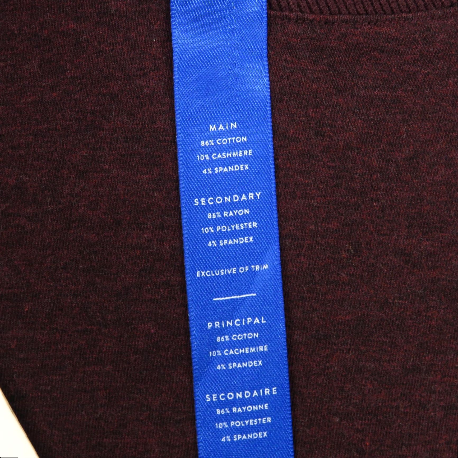 Vintage Kit & Ace Sweater Mens Large Cashmere Blend Burgundy Pullover Long Sleeve Shirt Size US L / EU 52-54 / 3 - 5 Thumbnail