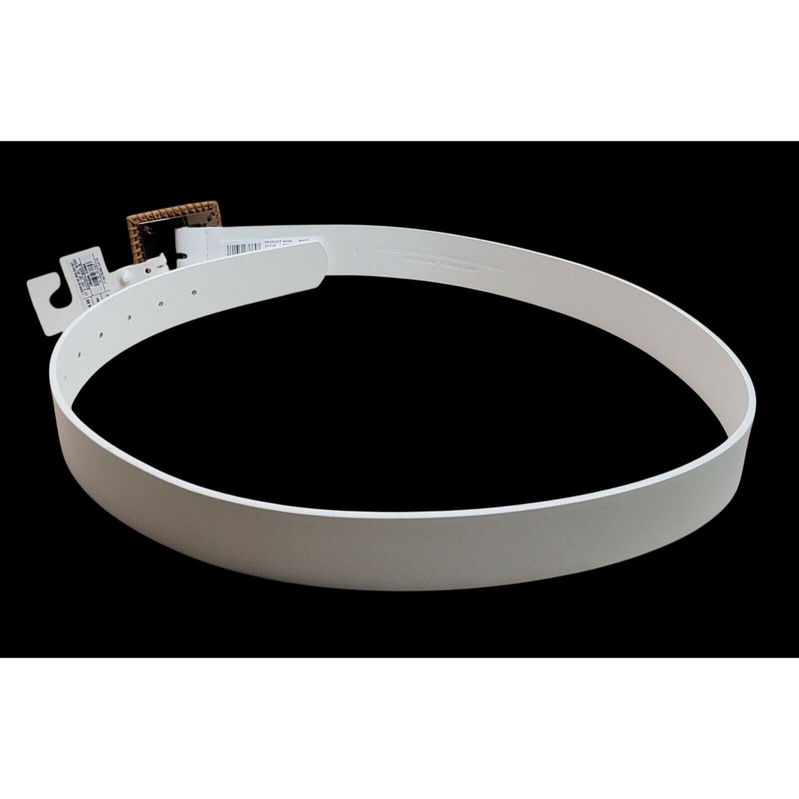 Other White Bonded Leather Belt With Woven Buckle By A New Day - S Size ONE SIZE - 2 Thumbnail