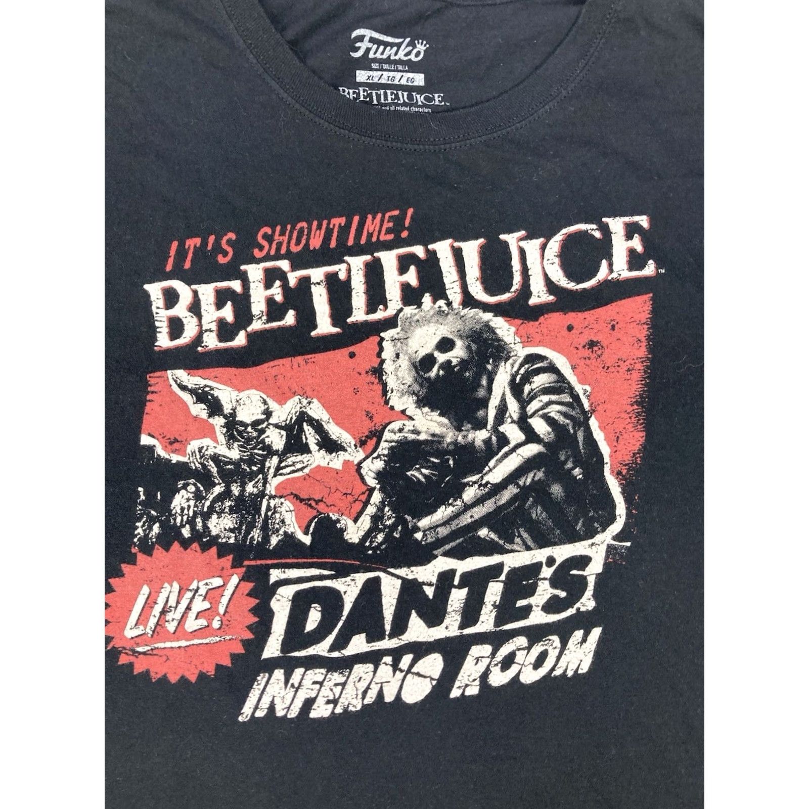 Vintage Funko Beetlejuice Graphic T-shirt Men XL Black Short Sleeve Size US XL / EU 56 / 4 - 2 Thumbnail