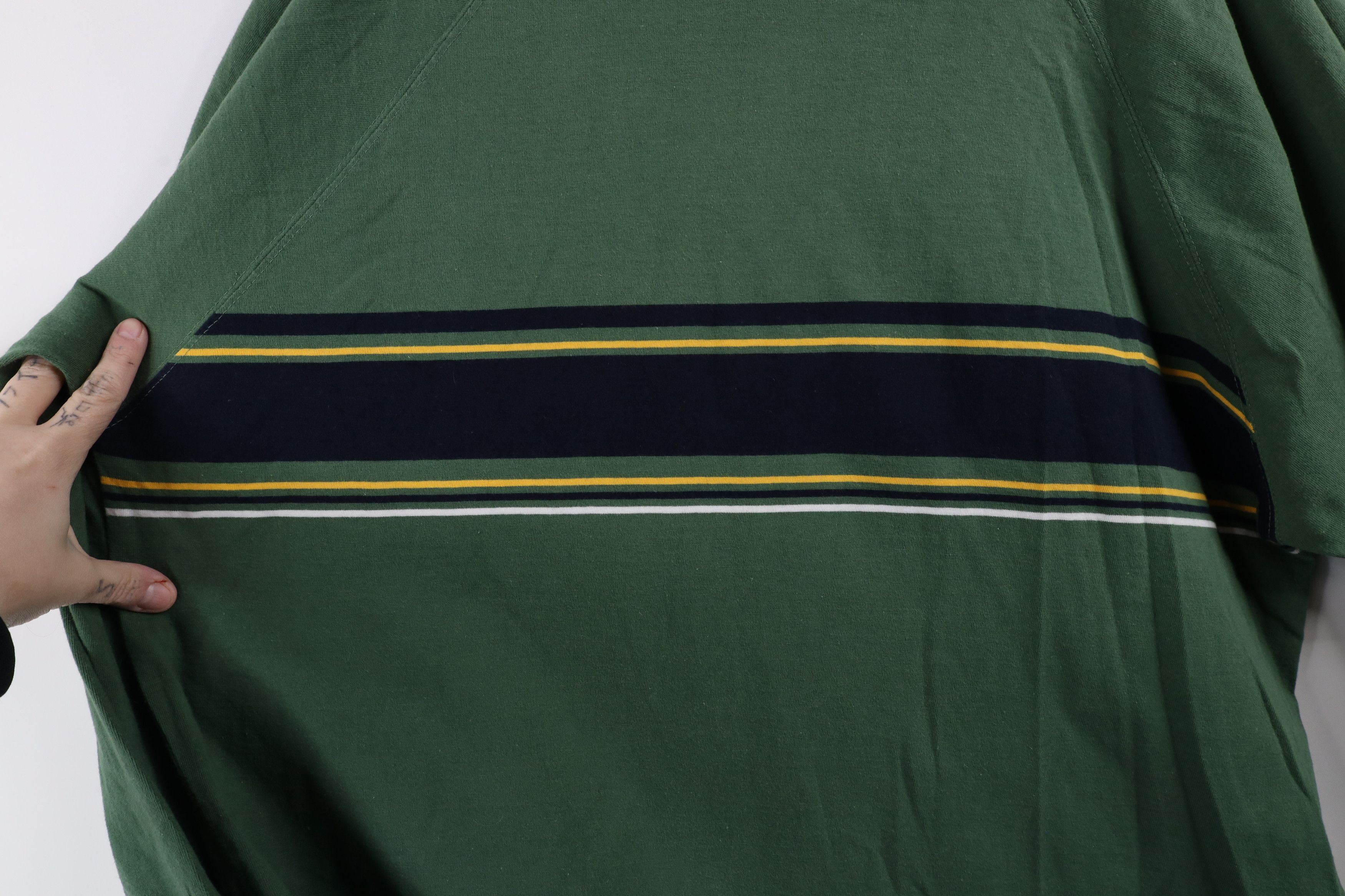 Vintage Vintage 90s Streetwear Striped Baggy Fit Long Sleeve T-Shirt Size US M / EU 48-50 / 2 - 8 Thumbnail