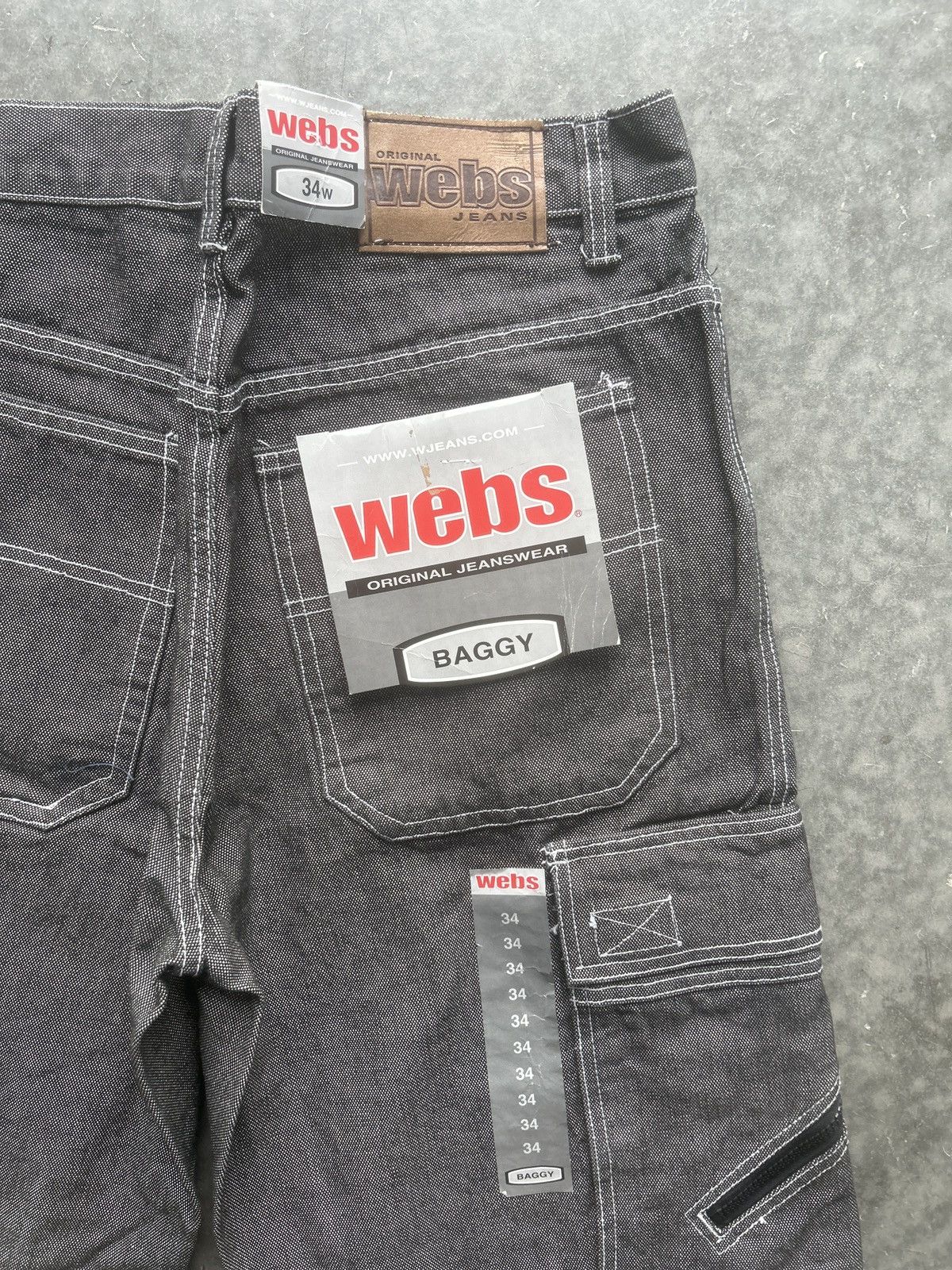JNCO × Vintage BNWT Vintage Y2K Webs Denim Cargo Shorts Size US 34 / EU 50 - 6 Thumbnail