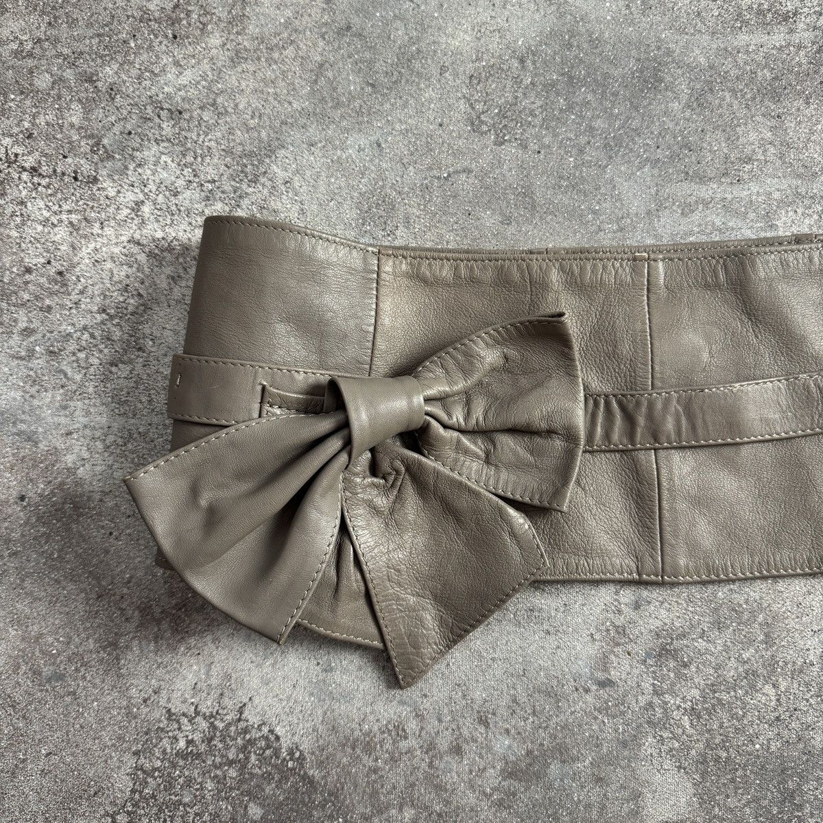 Morgan De Toi Morgan Vintage Archive Y2K Real Leather Wide Leather Belt Size ONE SIZE - 3 Thumbnail