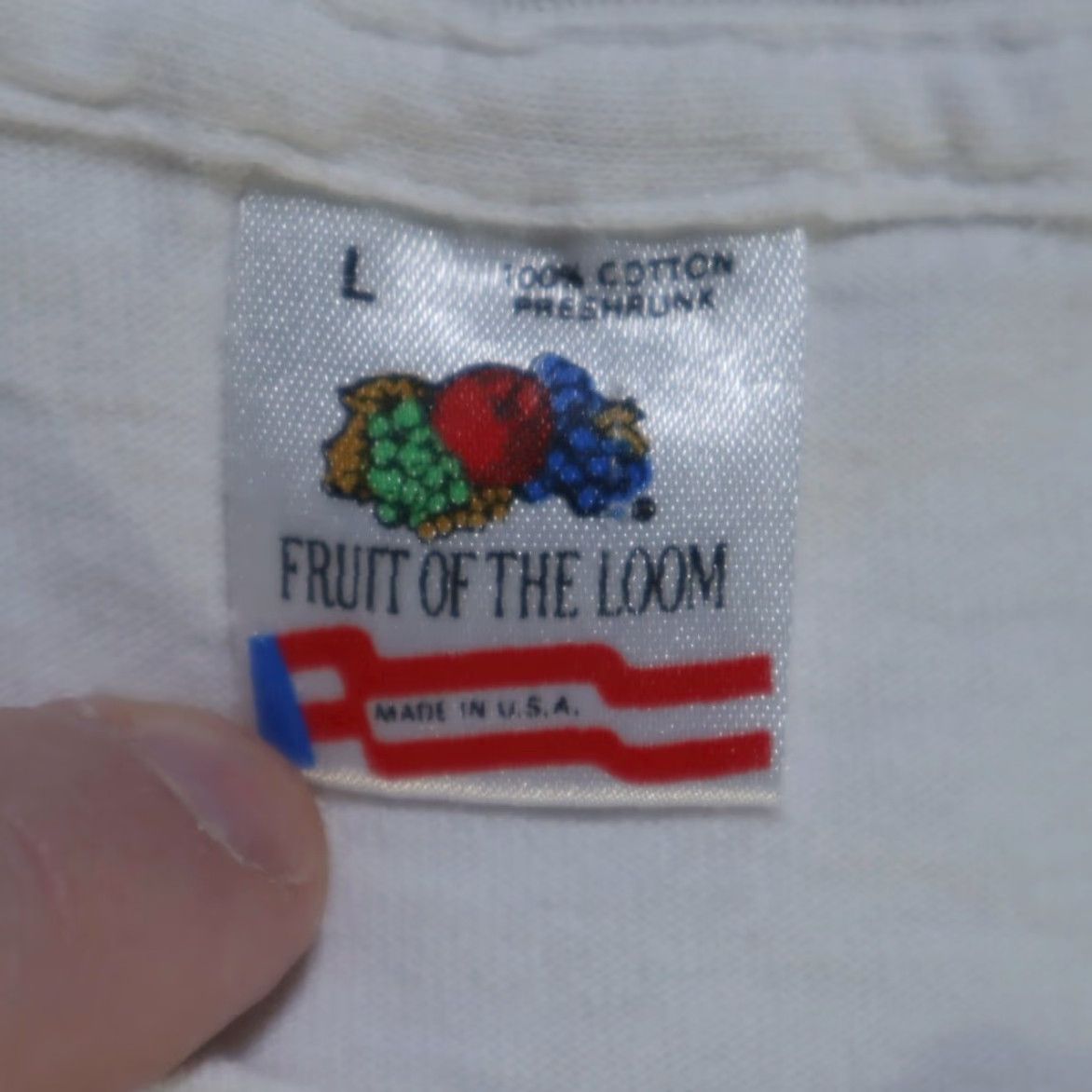 Fruit Of The Loom VTG Fruit of the Loom Stuck on Texas Single Stitch Solid T-Shirt White Men's L Size US L / EU 52-54 / 3 - 5 Thumbnail