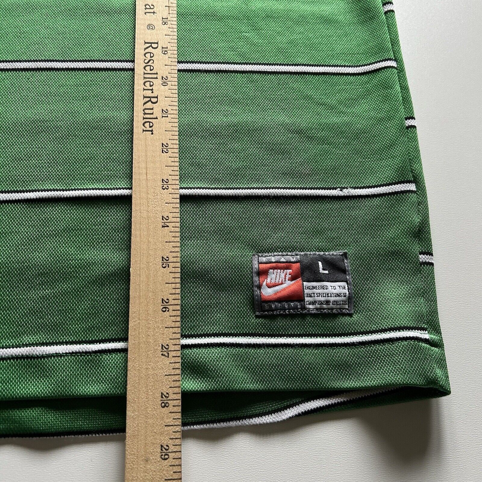 Nike Vintage 90s Nike Striped Mesh Jersey T Shirt Large Green Size US L / EU 52-54 / 3 - 6 Thumbnail