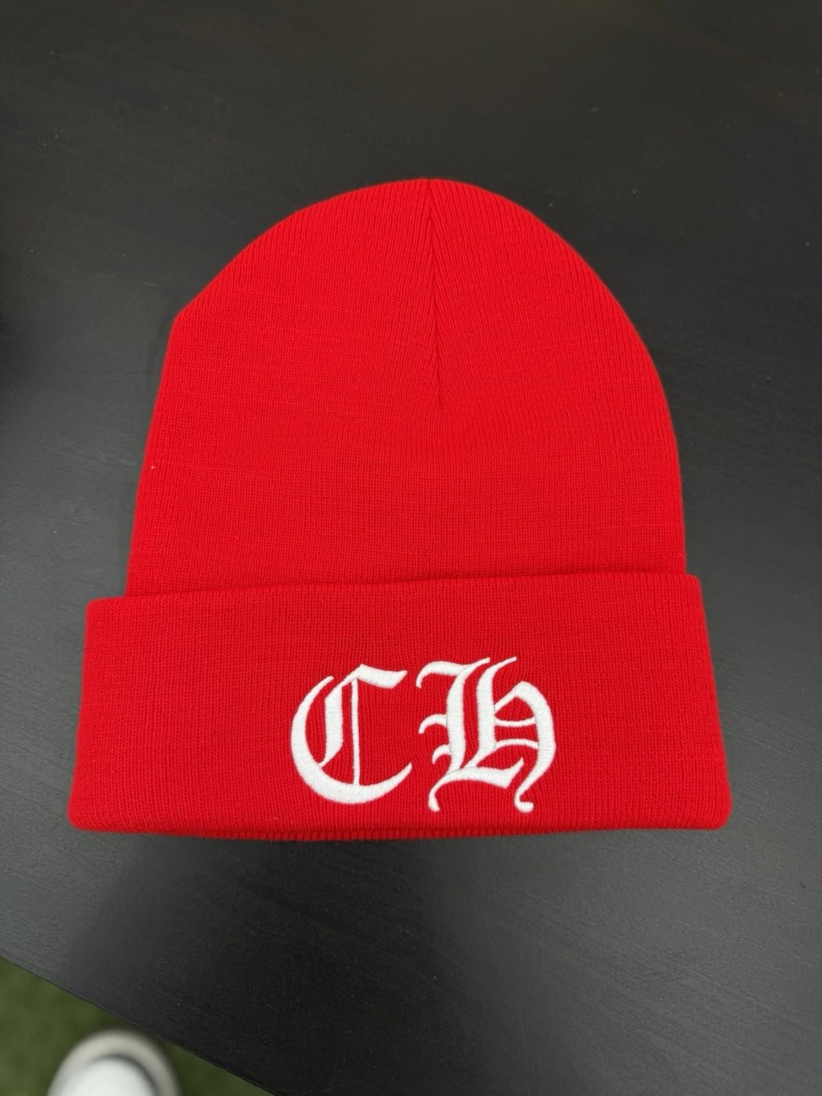 Chrome Hearts Chrome Hearts Red White Beanie RARE 100% Authentic Brand NEW Size ONE SIZE - 1 Thumbnail