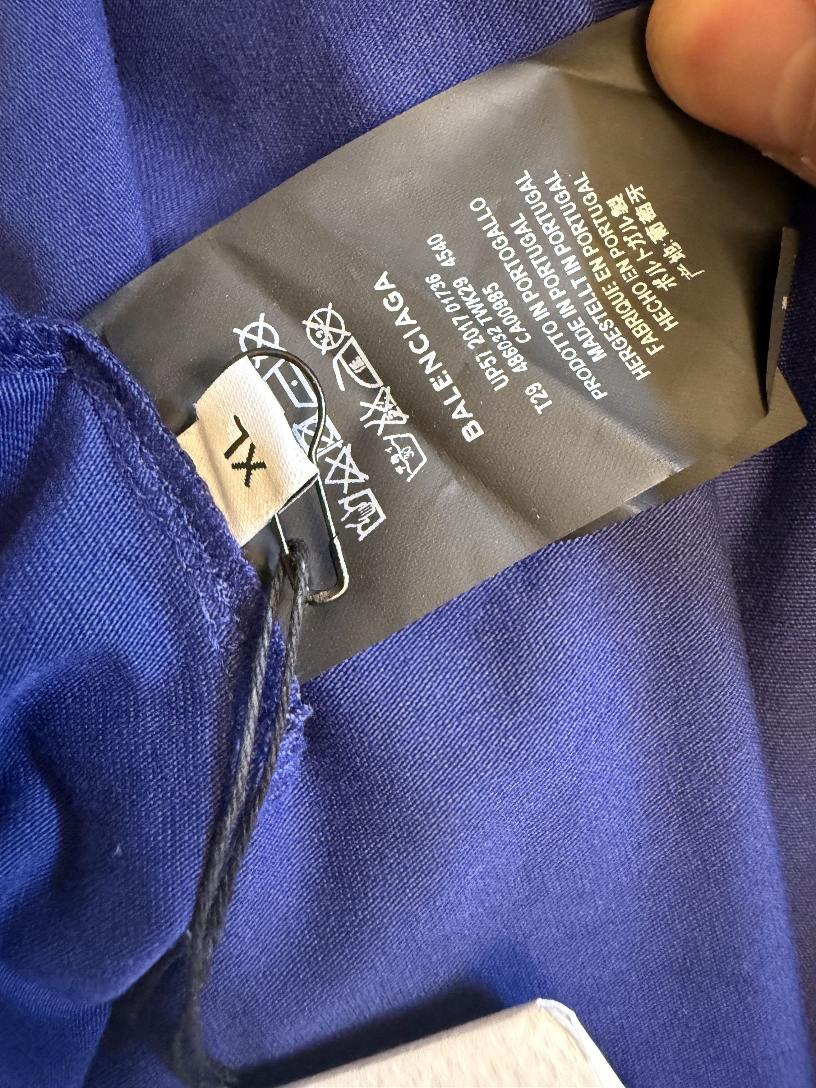 Balenciaga 2017 campaign logo t-shirt blue oversized Bernie TEE Size US XL / EU 56 / 4 - 7 Thumbnail
