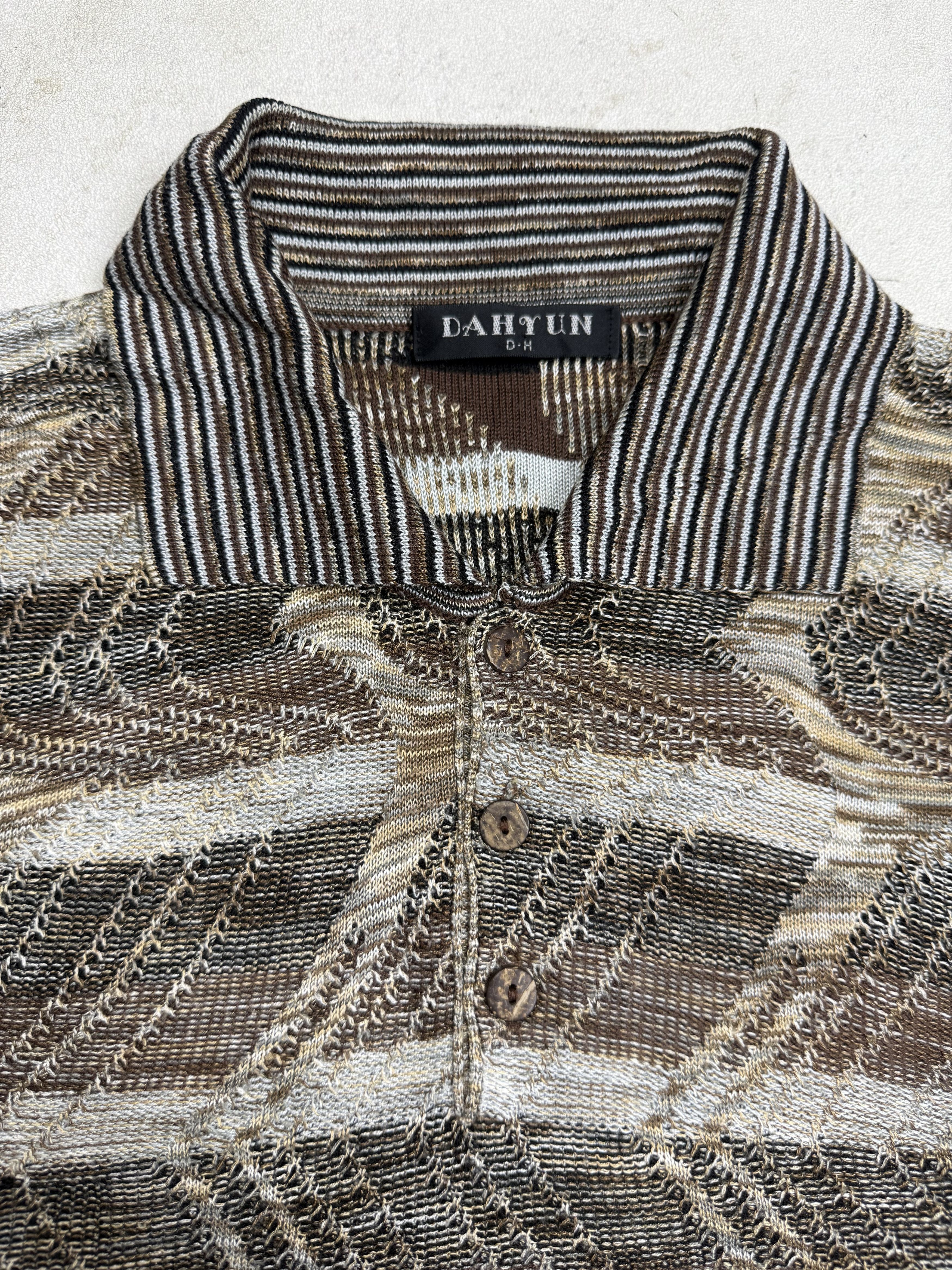 Vintage Vintage Abstract 3D Pattern Missoni Style Polo Knit Sweater Size US M / EU 48-50 / 2 - 6 Thumbnail