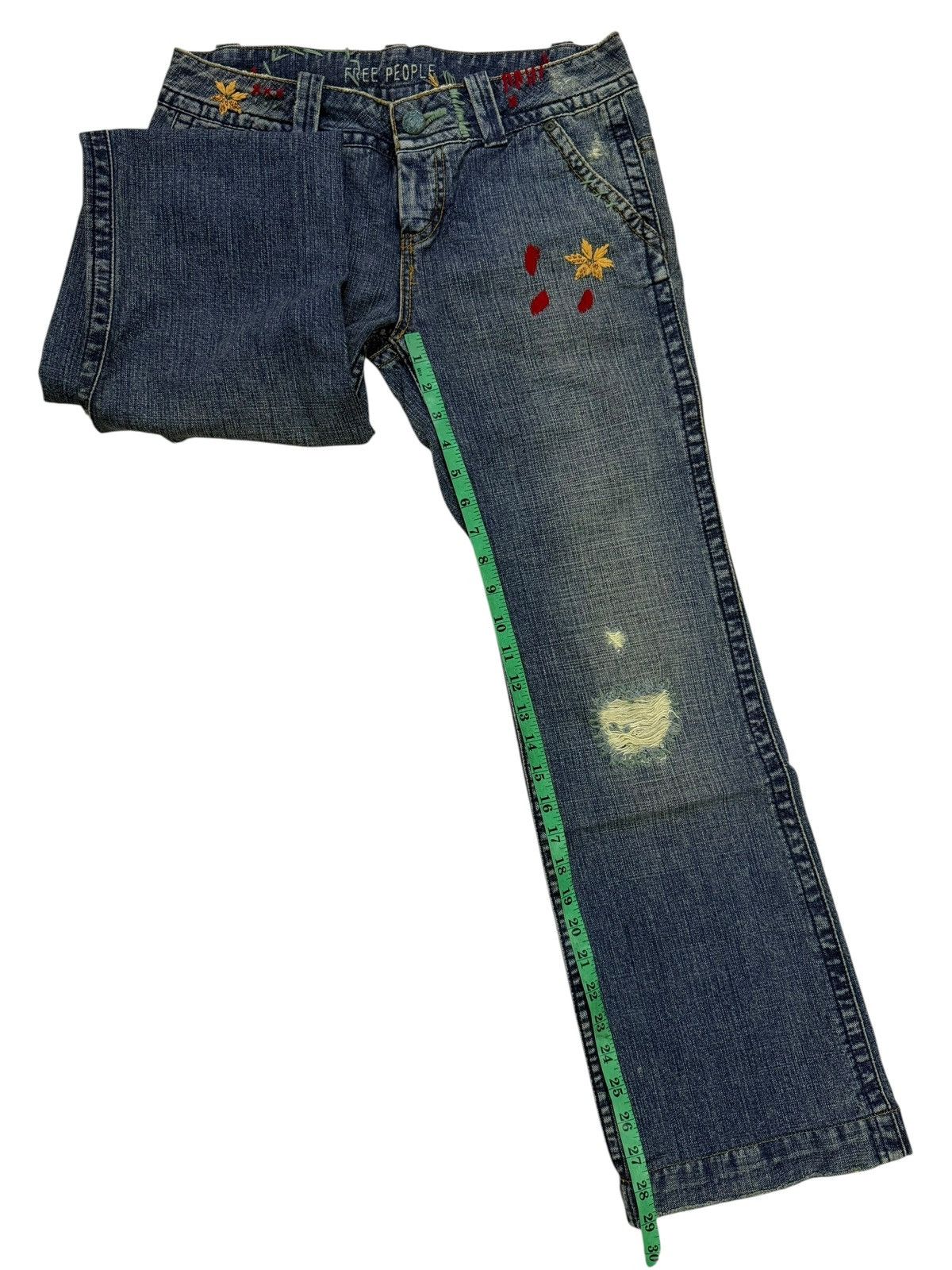 Japanese Brand Flared Jeans Free People Distressed Bootcut Denim Size US 30 / EU 46 - 13 Thumbnail