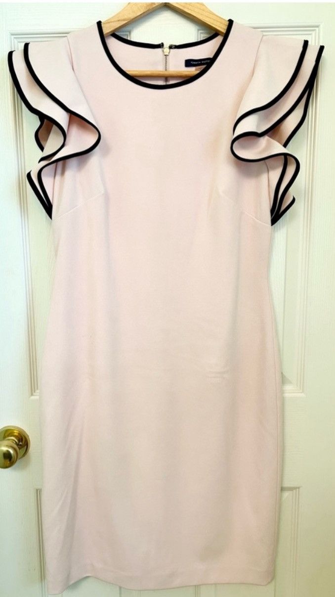 Tommy Hilfiger Tommy Hilfiger black trimmed Pink dress Size M / US 6-8 / IT 42-44 - 1 Thumbnail