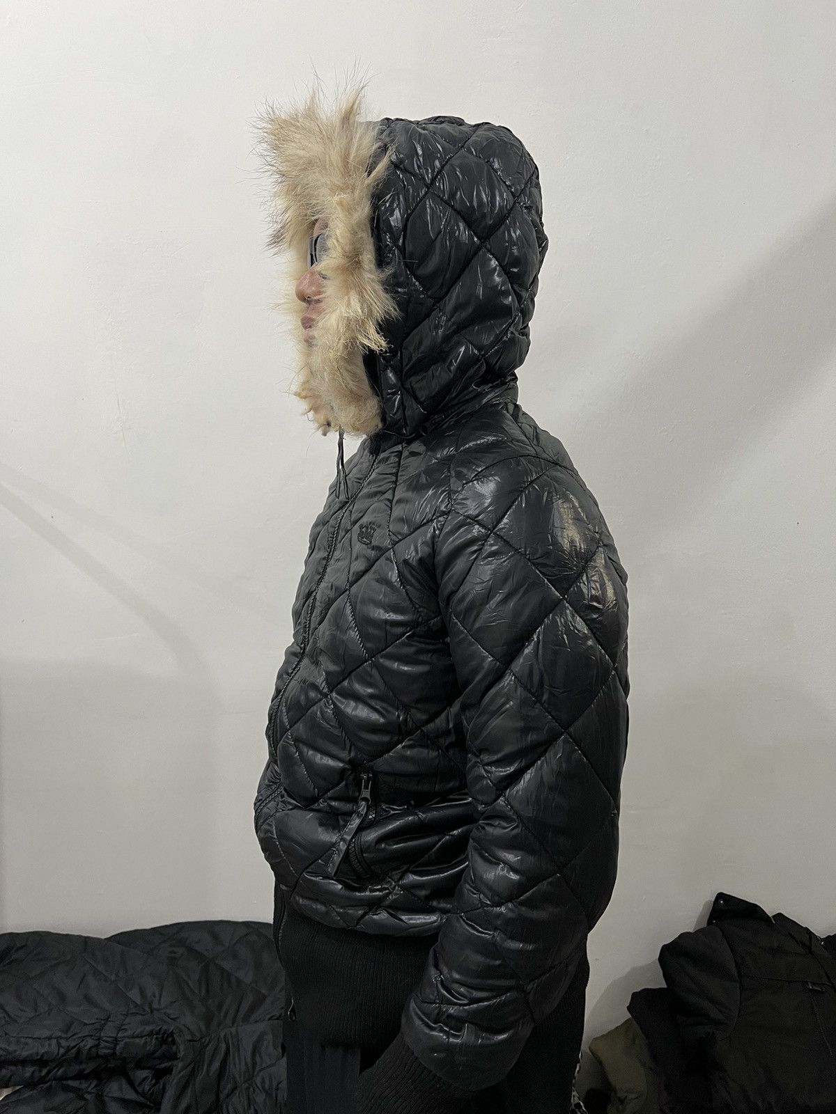 Le Grande Bleu (L.G.B.) 2000s Von Dutch Lgb Style KMRii Puffer Faux Fur Down Jacket Size US M / EU 48-50 / 2 - 12 Thumbnail