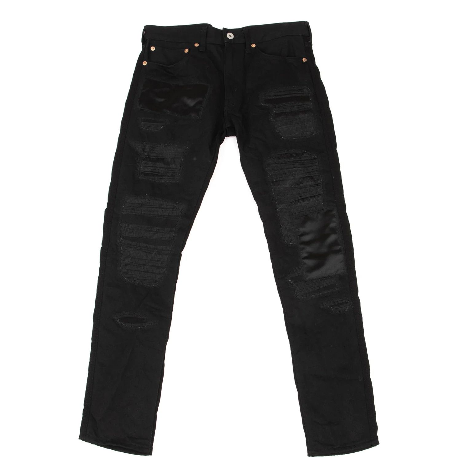 Junya Watanabe Cotton Patch Design Tapered Pants in Black, Size XS Size US 30 / EU 46 - 1 Thumbnail