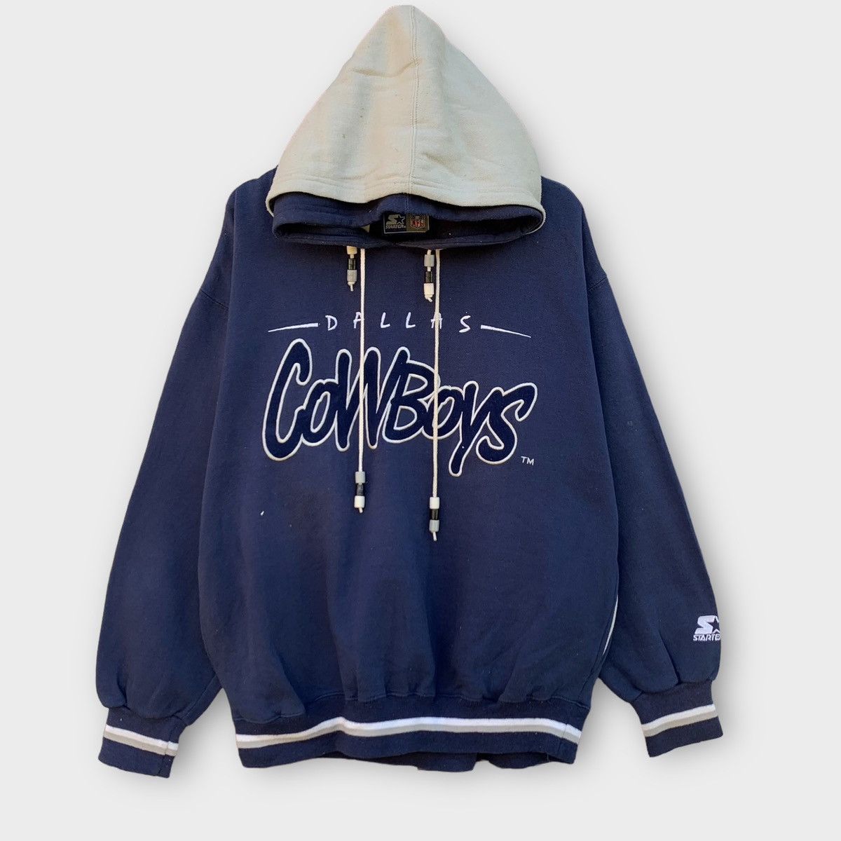 Starter Vintage 90s Starter Dallas Cowboys NFL Embroidered Hoodie Size US L / EU 52-54 / 3 - 1 Thumbnail
