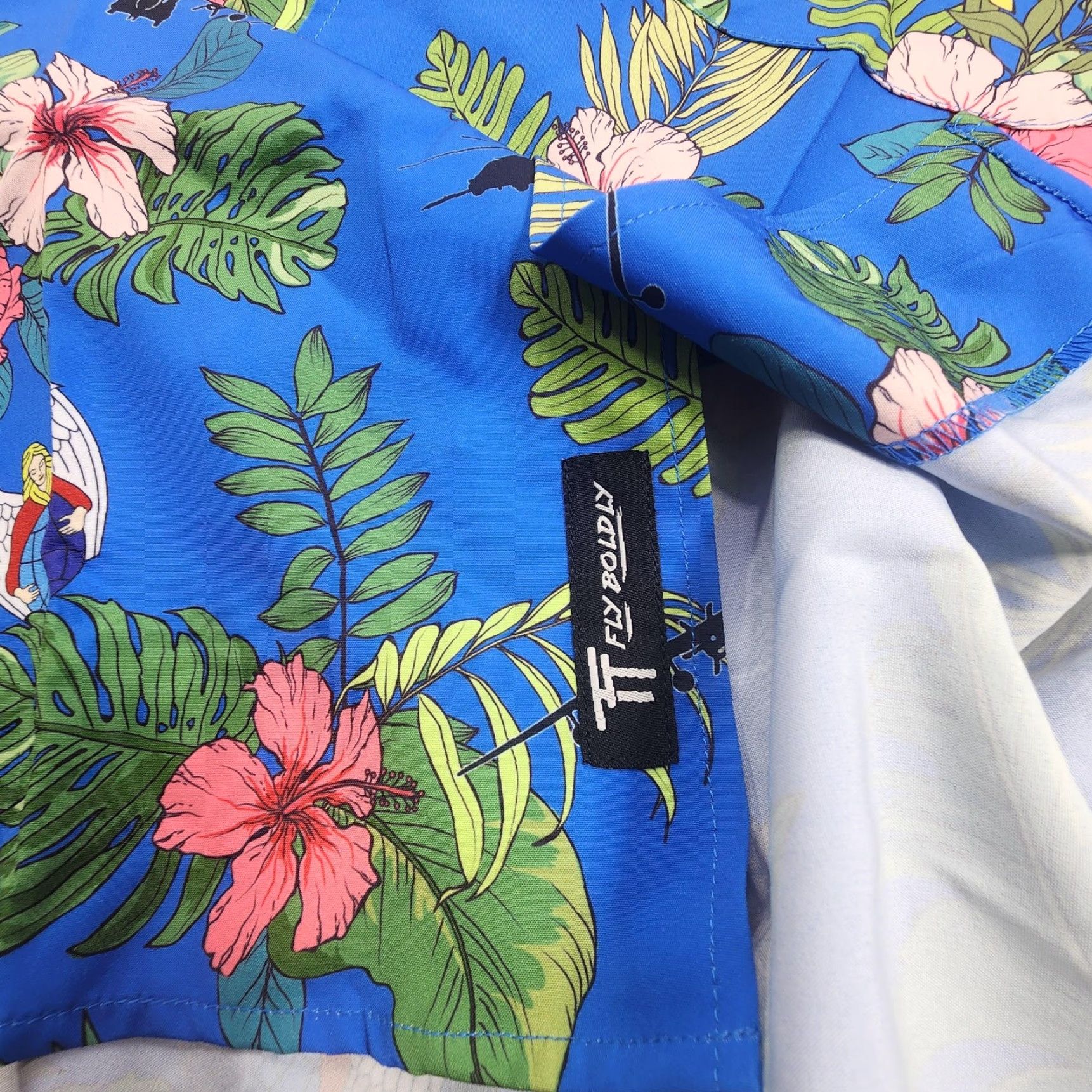 Twisted X Twisted Tucan Shirt Mens XL Blue Hawaiian Button Up Short Sleeve Floral Size US XL / EU 56 / 4 - 6 Thumbnail