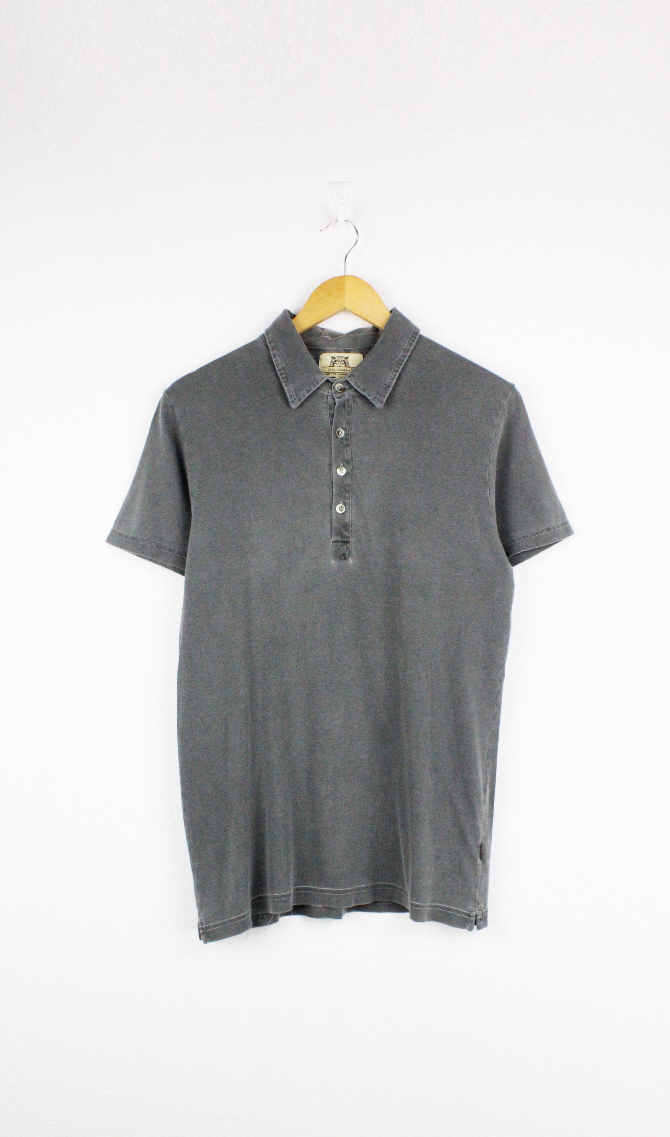 Juicy Couture Jeans Juicy Couture Pale Washed Gray Logo Polo Shirt Y2K Size US S / EU 44-46 / 1 - 1 Thumbnail