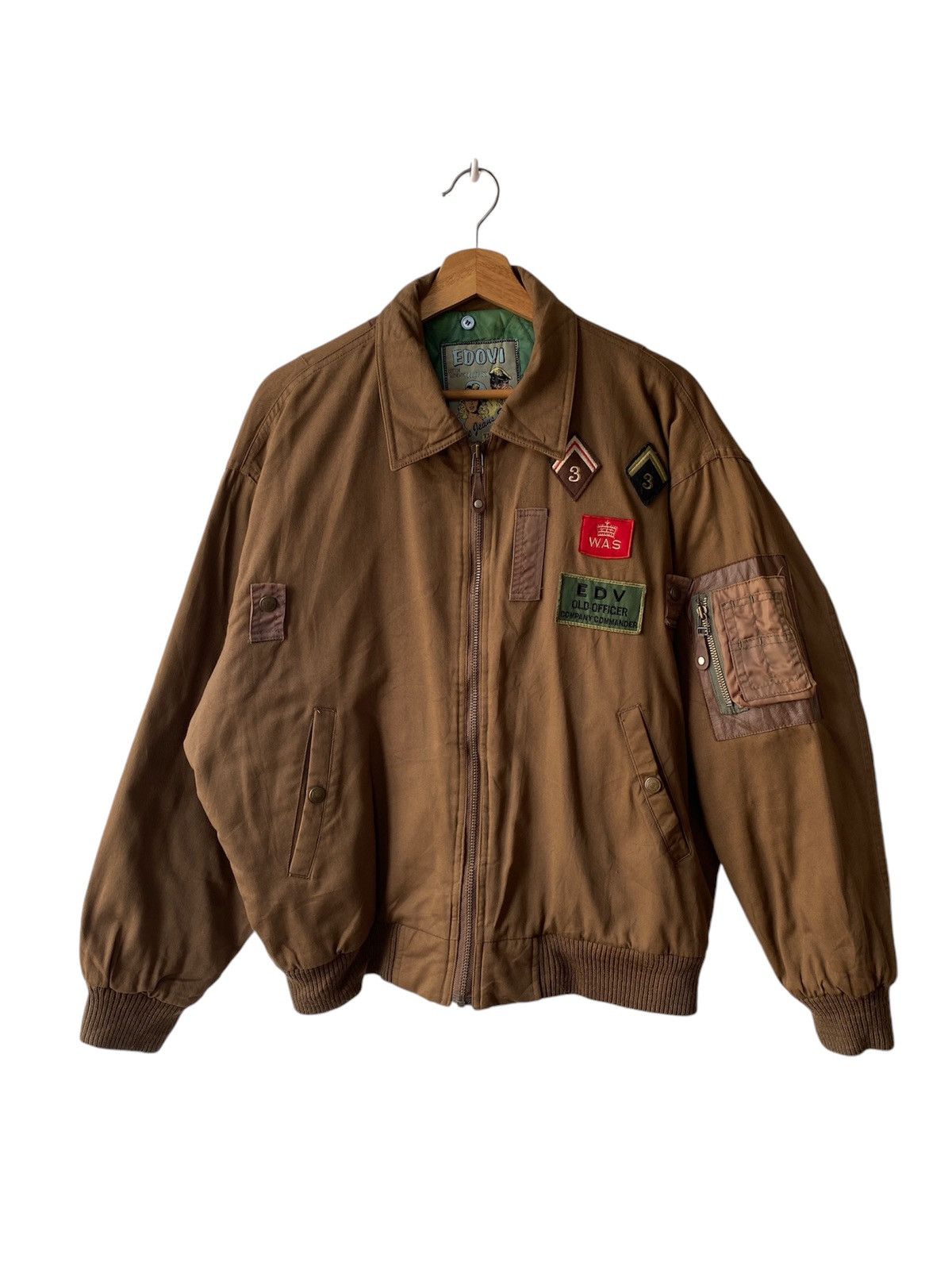Japanese Brand 1990s - Edovi Tradition Commander Military Bomber Jacket Size US L / EU 52-54 / 3 - 1 Thumbnail