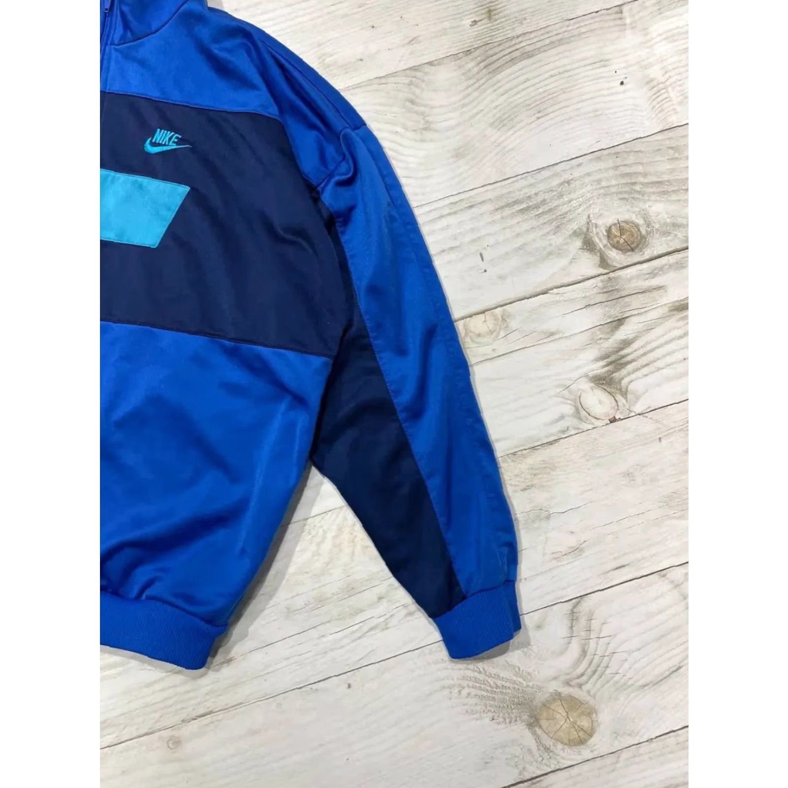 Nike VINTAGE Nike Tracksuit Jacket And Pants Men Size L blue Size 42R - 3 Thumbnail