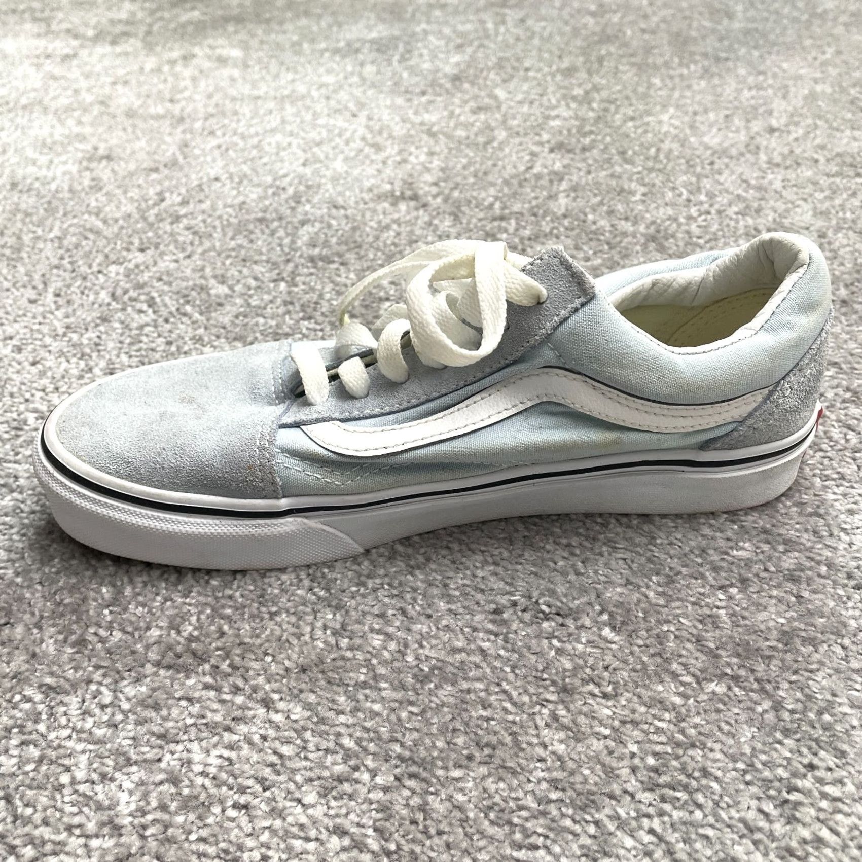 Vans VANS Old Skool Suede Leather Low Top Shoes Unisex Mens 6 Womens 7.5 Blue Casual Size M / US 6-8 / IT 42-44 - 4 Thumbnail
