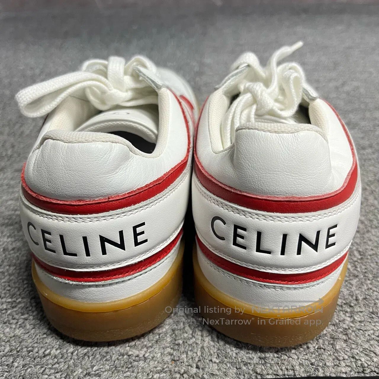 Celine CELINE Leather low-top slip-on shoes with lacing| Size US 5.5 / IT 35.5 - 3 Thumbnail