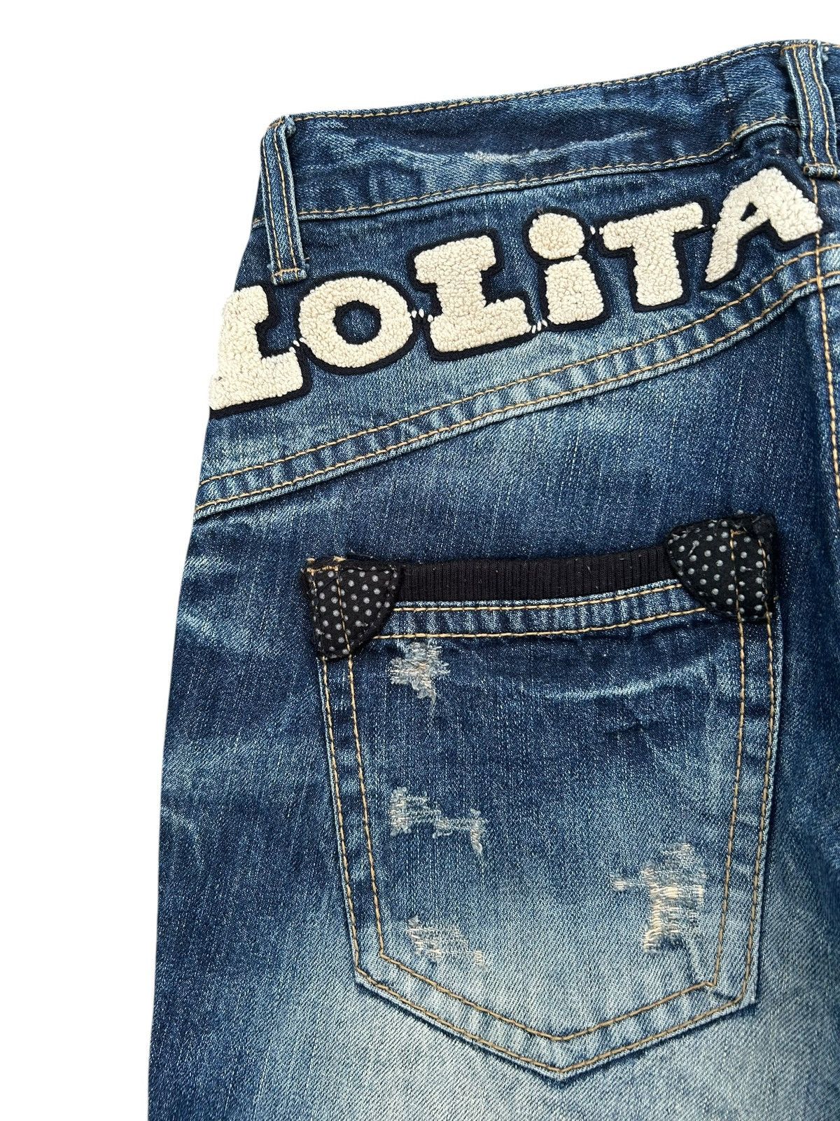 Kapital YOSHITOMO NARA LOLITA Exotic Vintage Distressed Denim Jeans Size US 33 - 5 Thumbnail