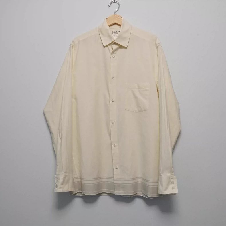 Yohji Yamamoto Yohji Yamamoto 2002 SS Striped Cream Shirt 2505-Nextarrow Size US XL / EU 56 / 4 - 1 Thumbnail