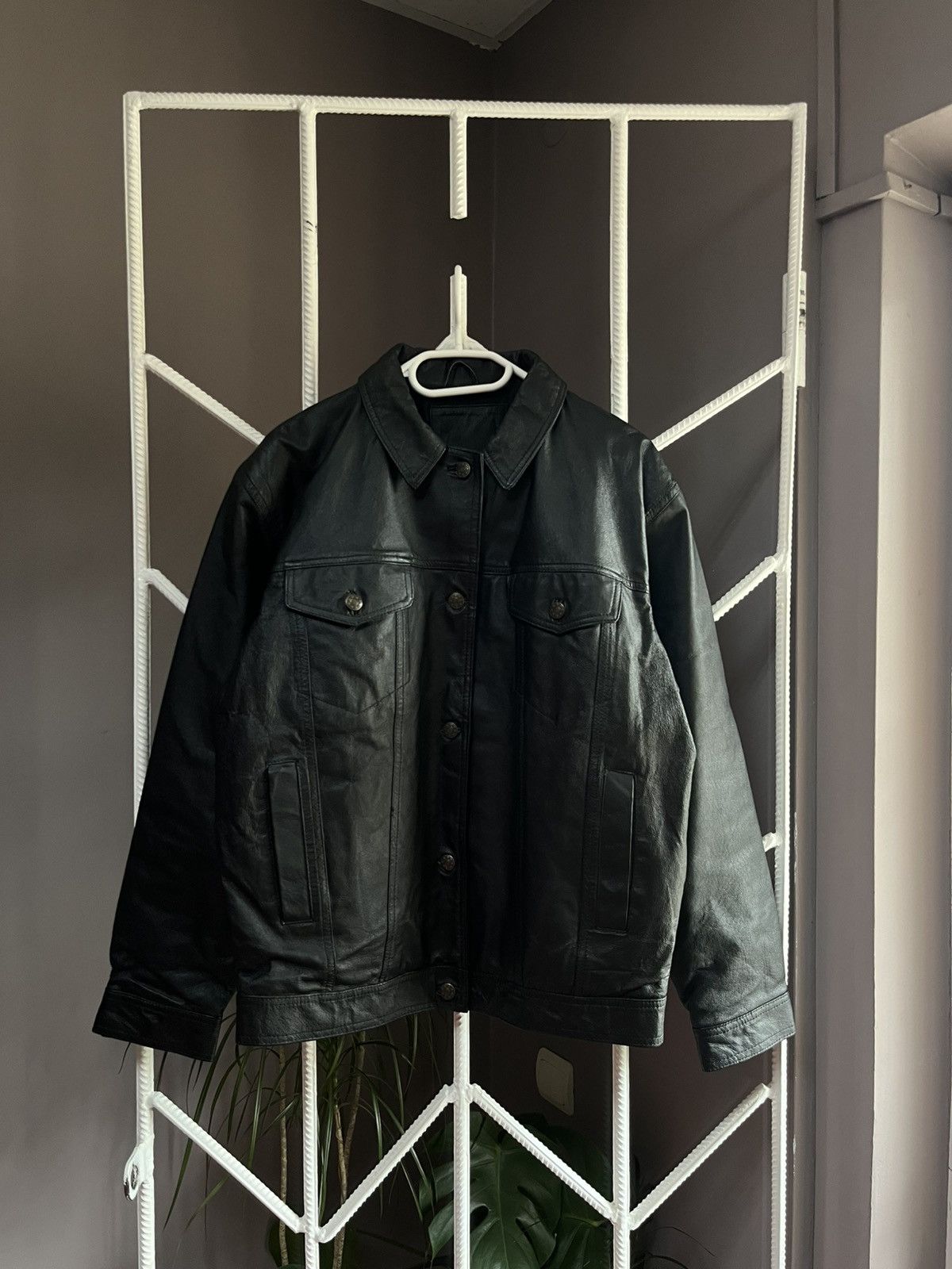 Genuine Leather × Leather Vintage Y2K Leather Jacket Size US M / EU 48-50 / 2 - 1 Thumbnail