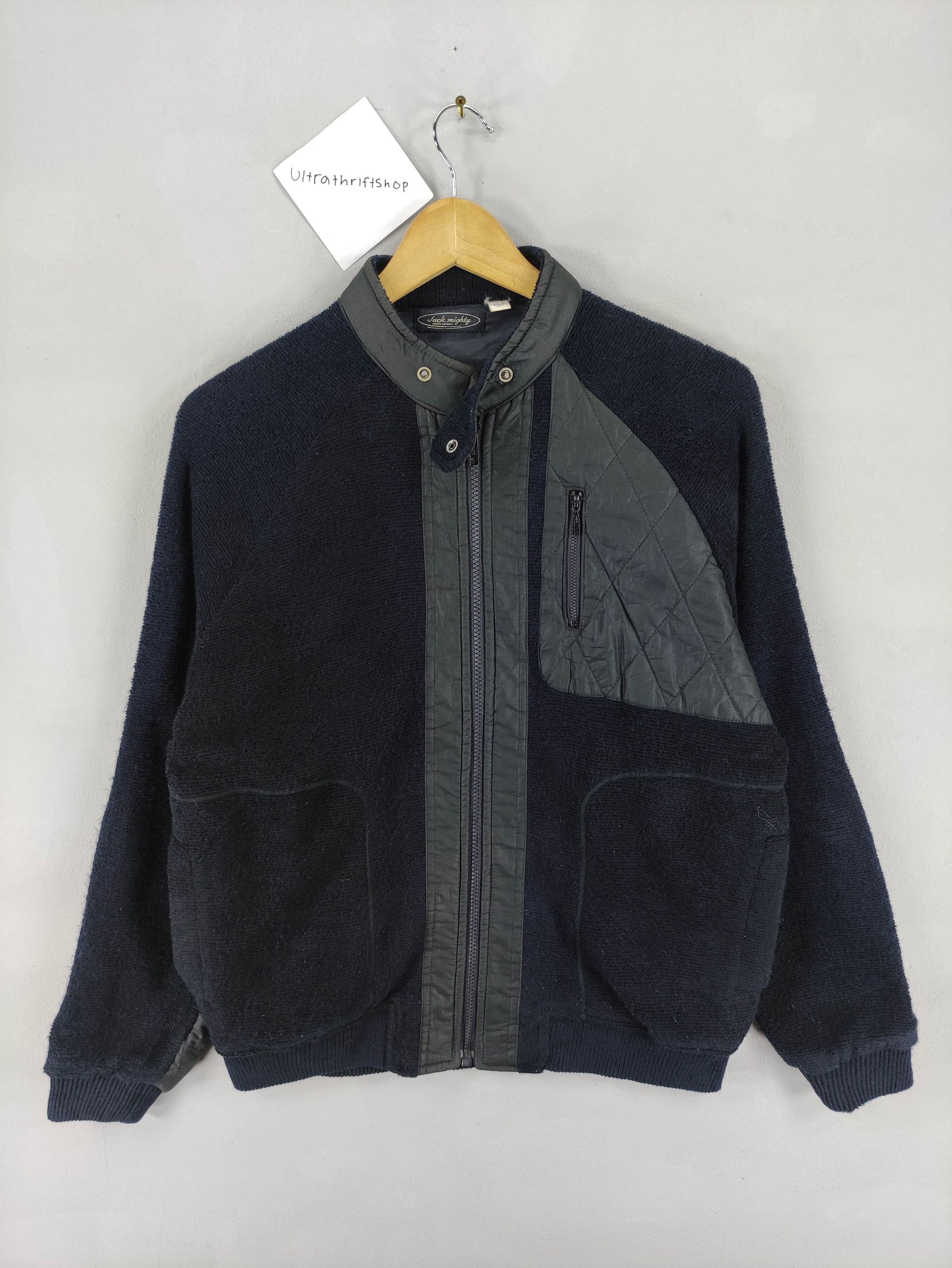 Japanese Brand Vintage Jack Mighty Wool Jacket Zipper Size US L / EU 52-54 / 3 - 1 Thumbnail