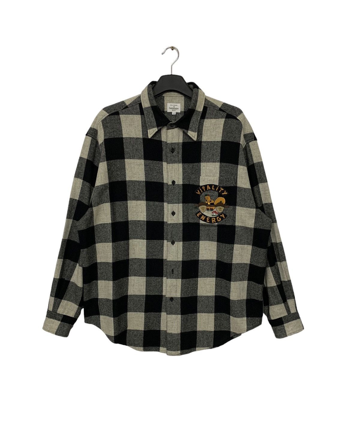 image of Vintage 90's Jean Charles Castelbajac Sport Flannel Jacket in Black, Men's (Size Large)