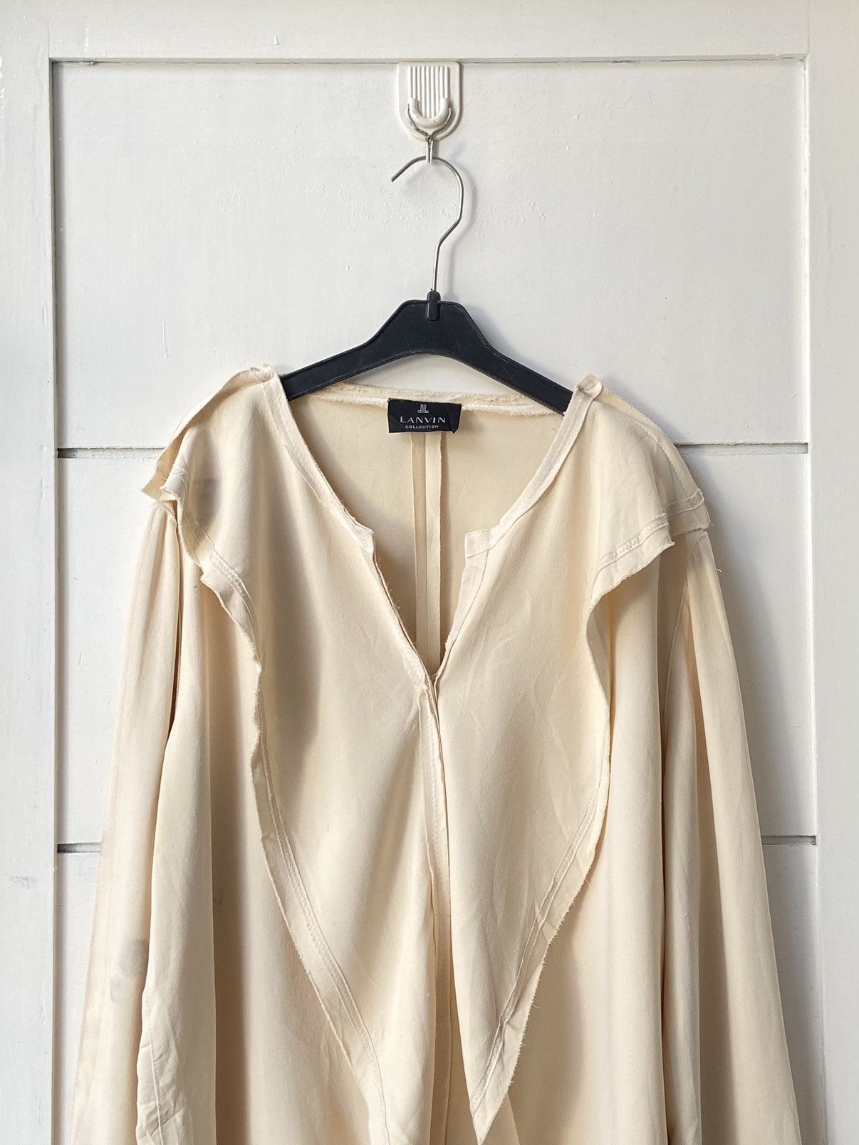 Lanvin LANVIN Collection Cream Blouse Size L / US 10 / IT 46 - 2 Thumbnail