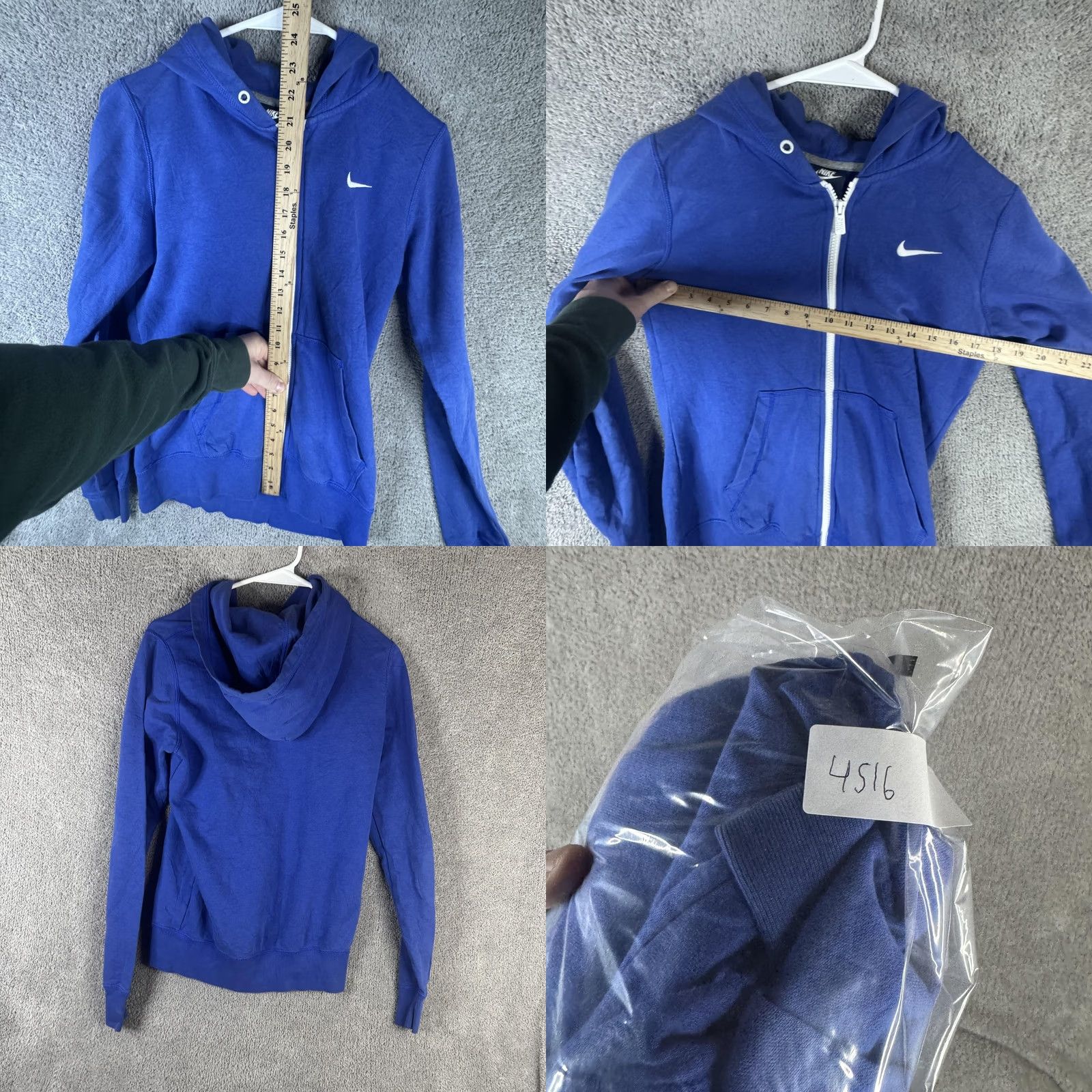 Nike Nike Hoodie Mens M Blue Lightweight Jersey Full Zip Swoosh Logo Sweatshirt Size US M / EU 48-50 / 2 - 8 Thumbnail