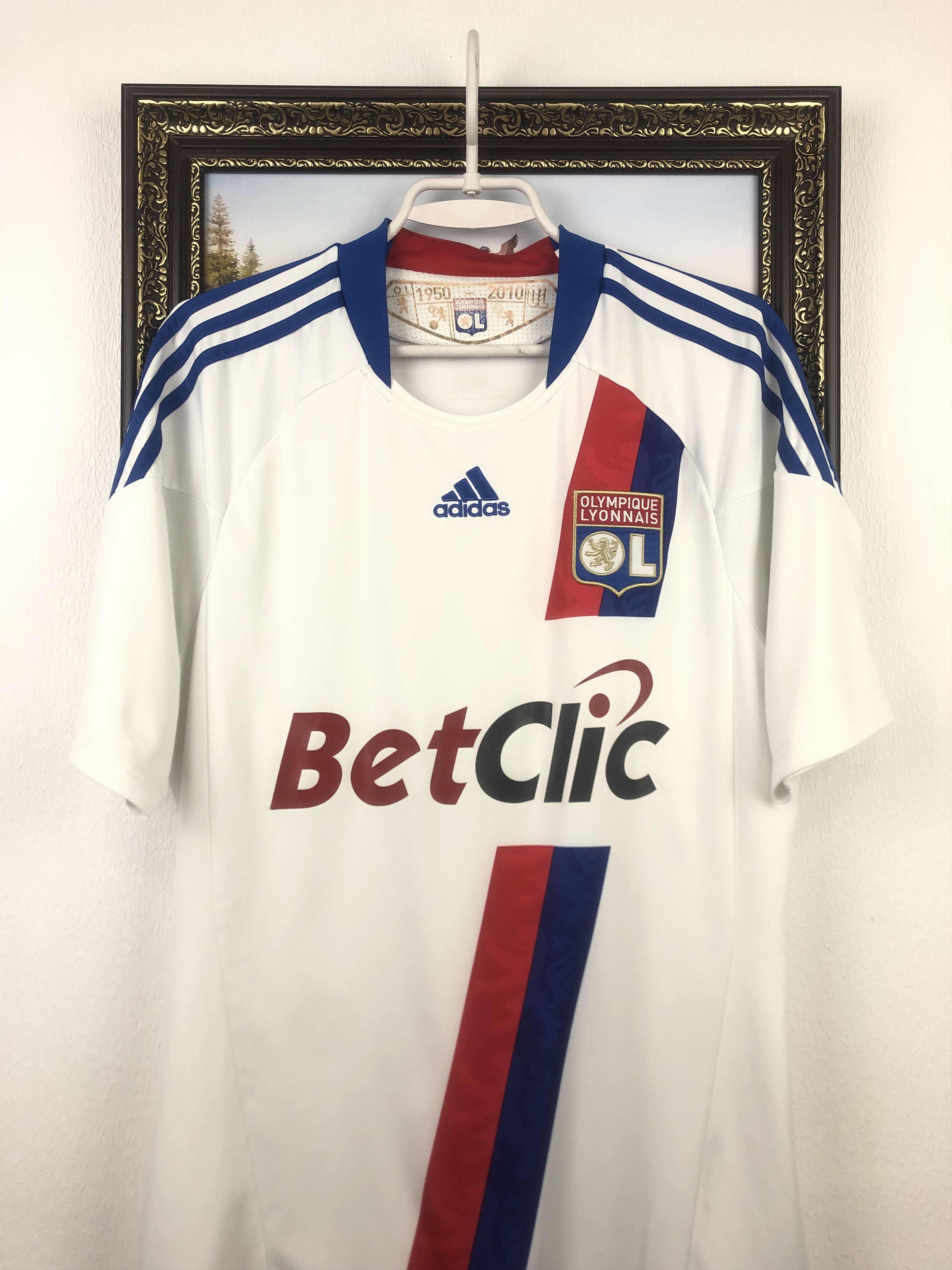 Adidas Olympique Lyonnais football shirt Soccer Jersey Tee Hype Size US S / EU 44-46 / 1 - 2 Thumbnail
