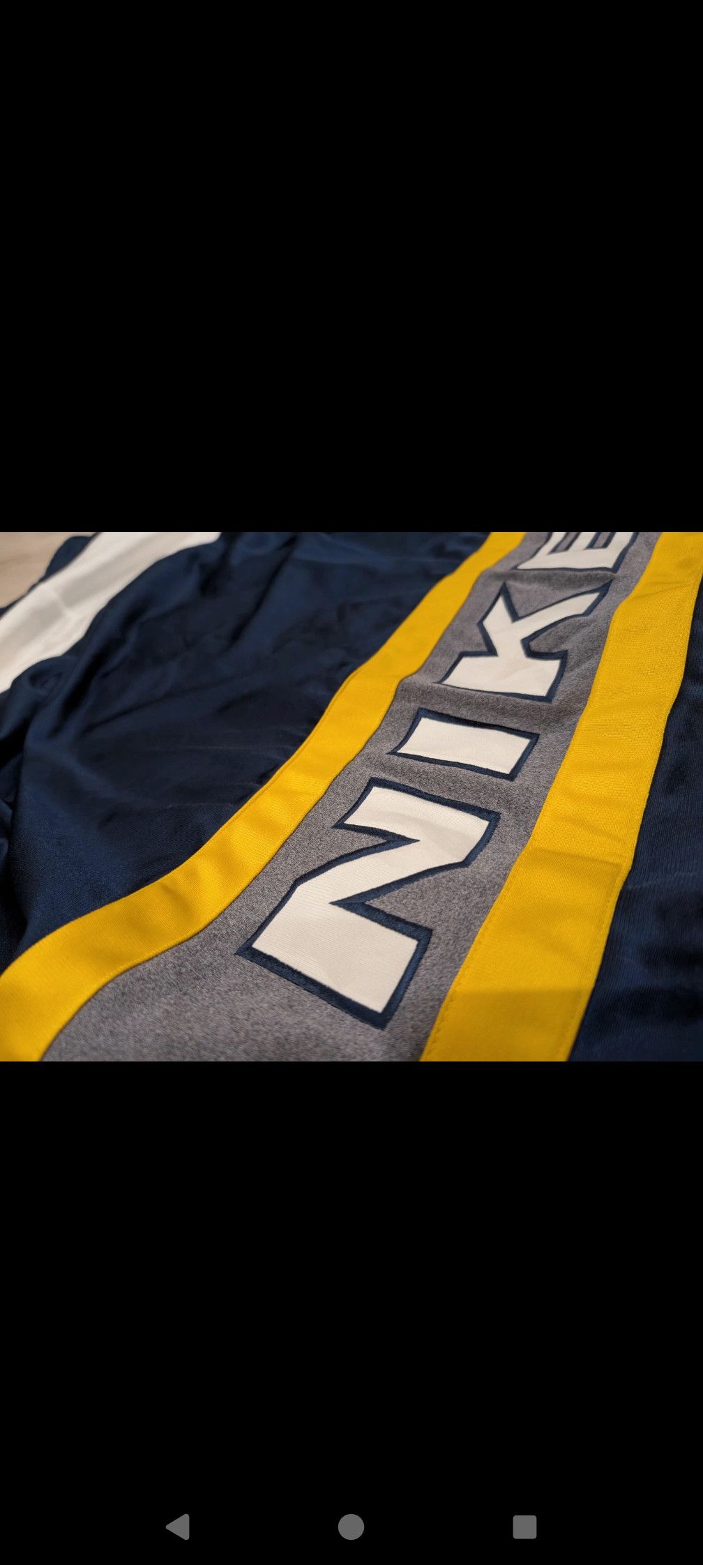 Nike × Vintage Nike Vintage 1990's Navy, White, Grey & Yellow Size US L / EU 52-54 / 3 - 7 Thumbnail