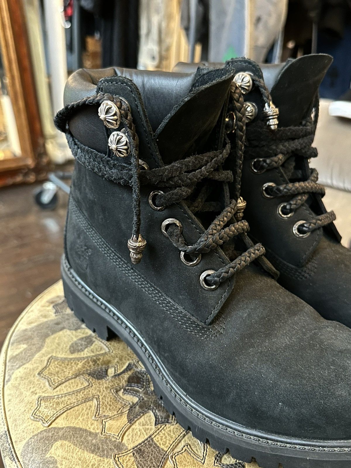 Chrome Hearts CHROME HEARTS WESCO FIREMAN BOOTS SZ9.5 | Grailed